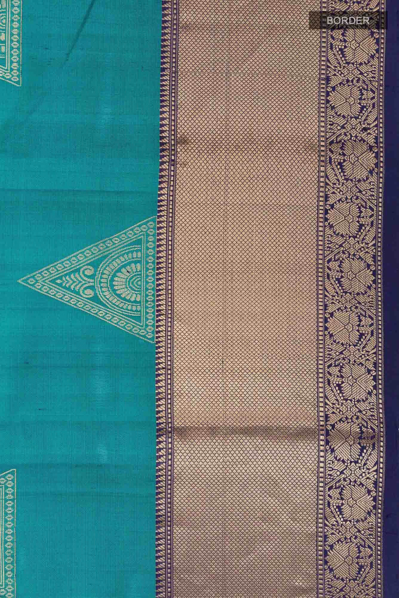 Blue Kanchipuram Silk Saree