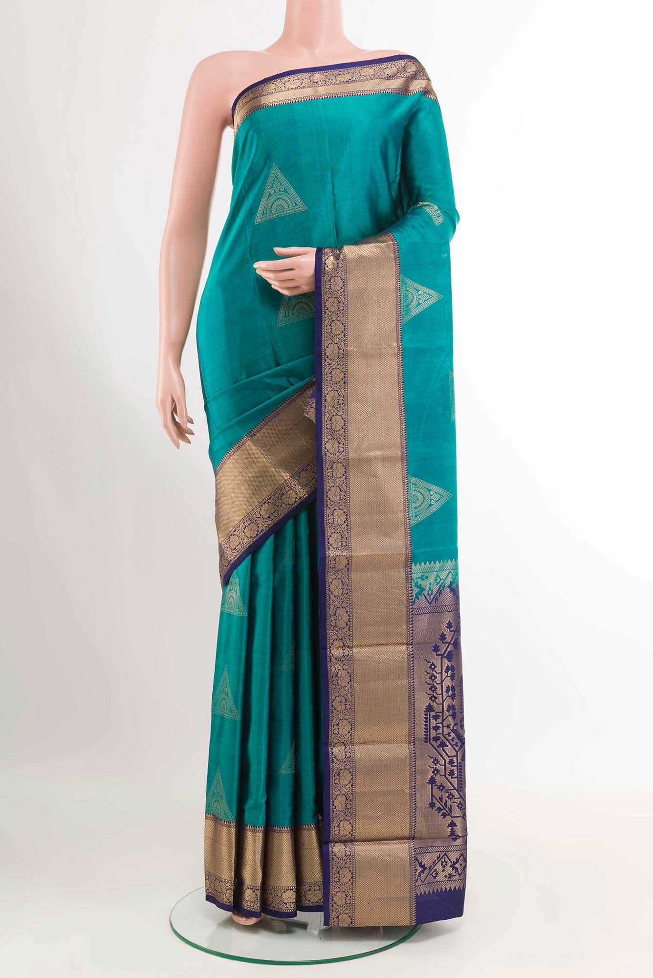 Blue Kanchipuram Silk Saree