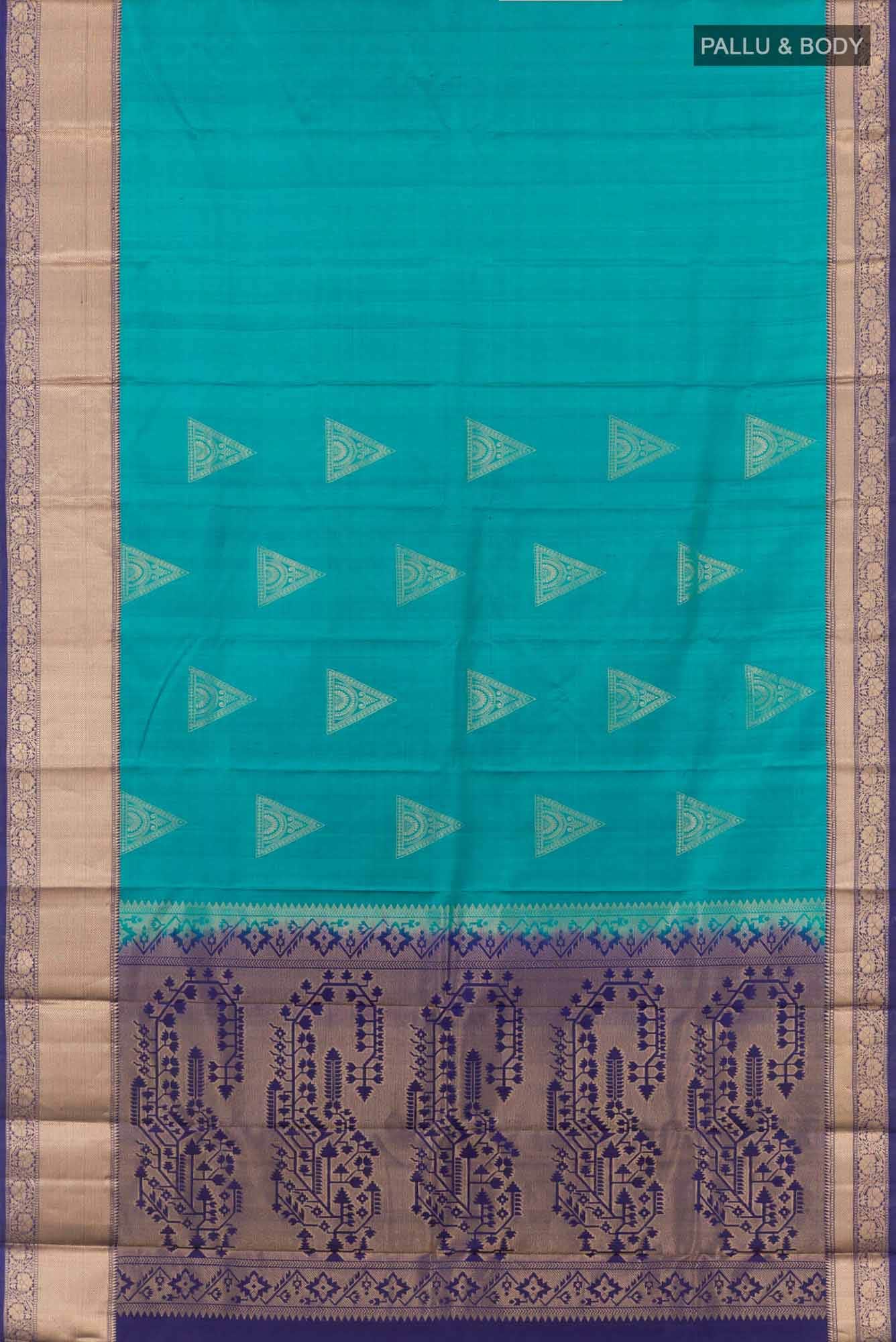 Blue Kanchipuram Silk Saree