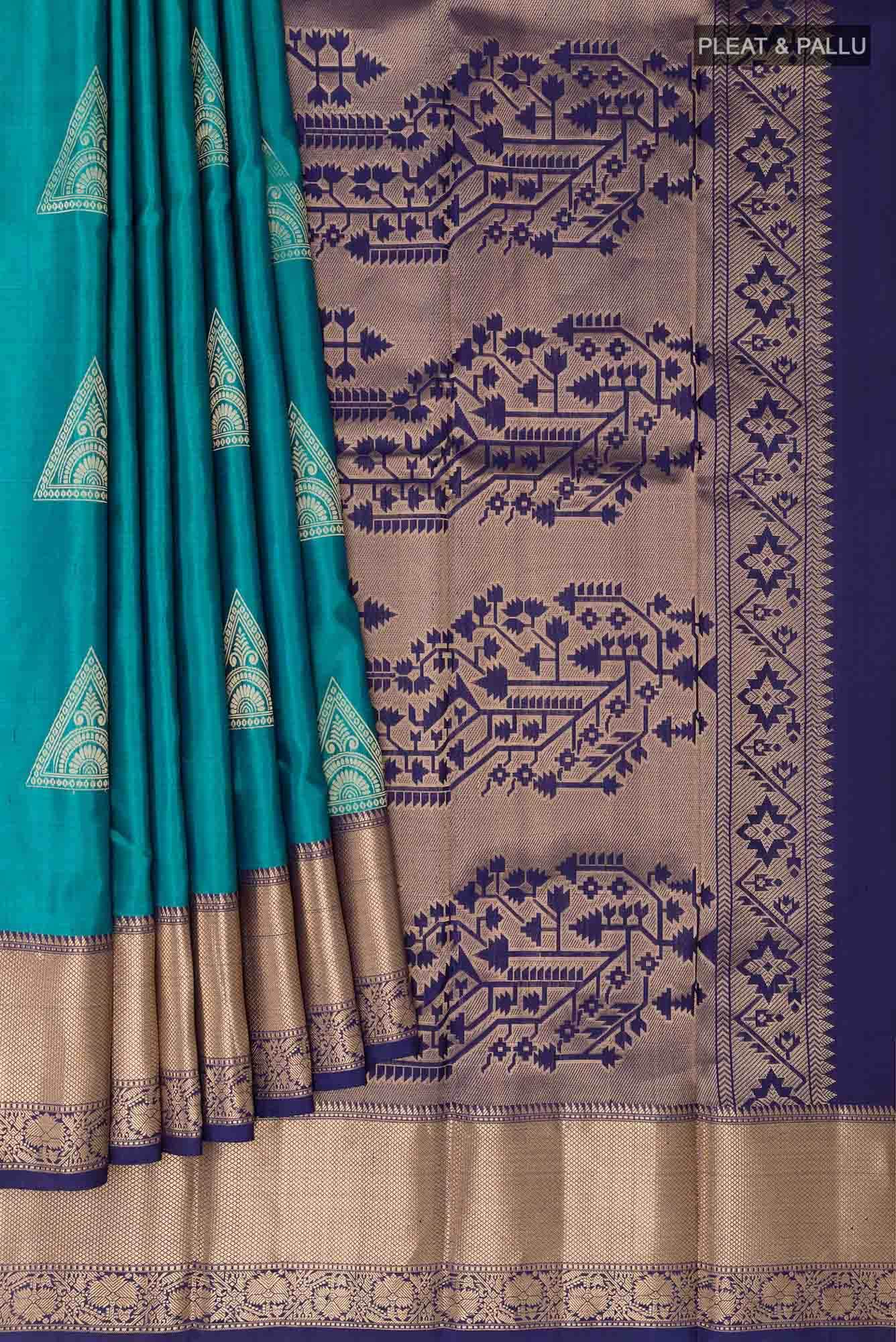 Blue Kanchipuram Silk Saree