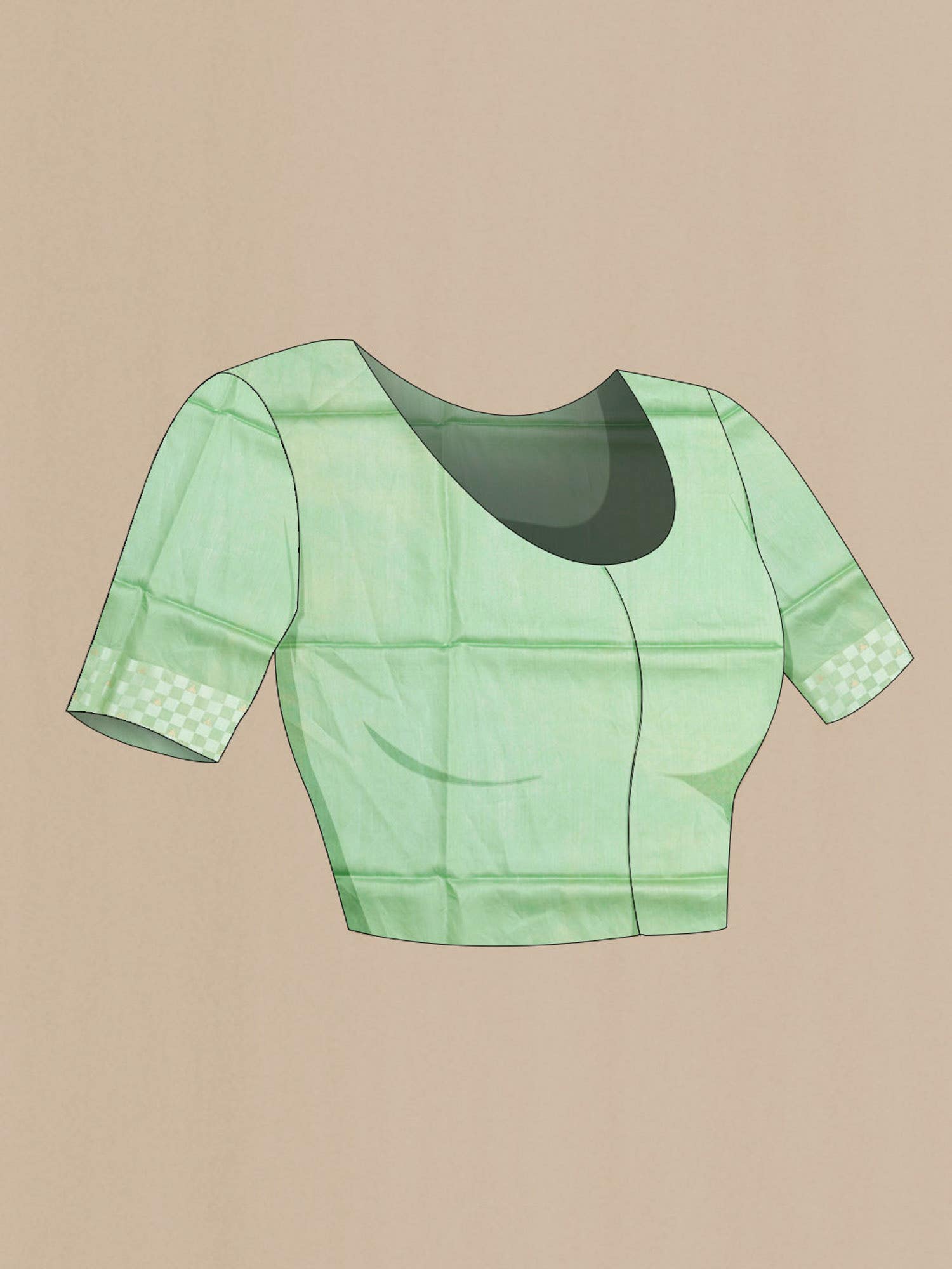 Pista Green Tussar Saree