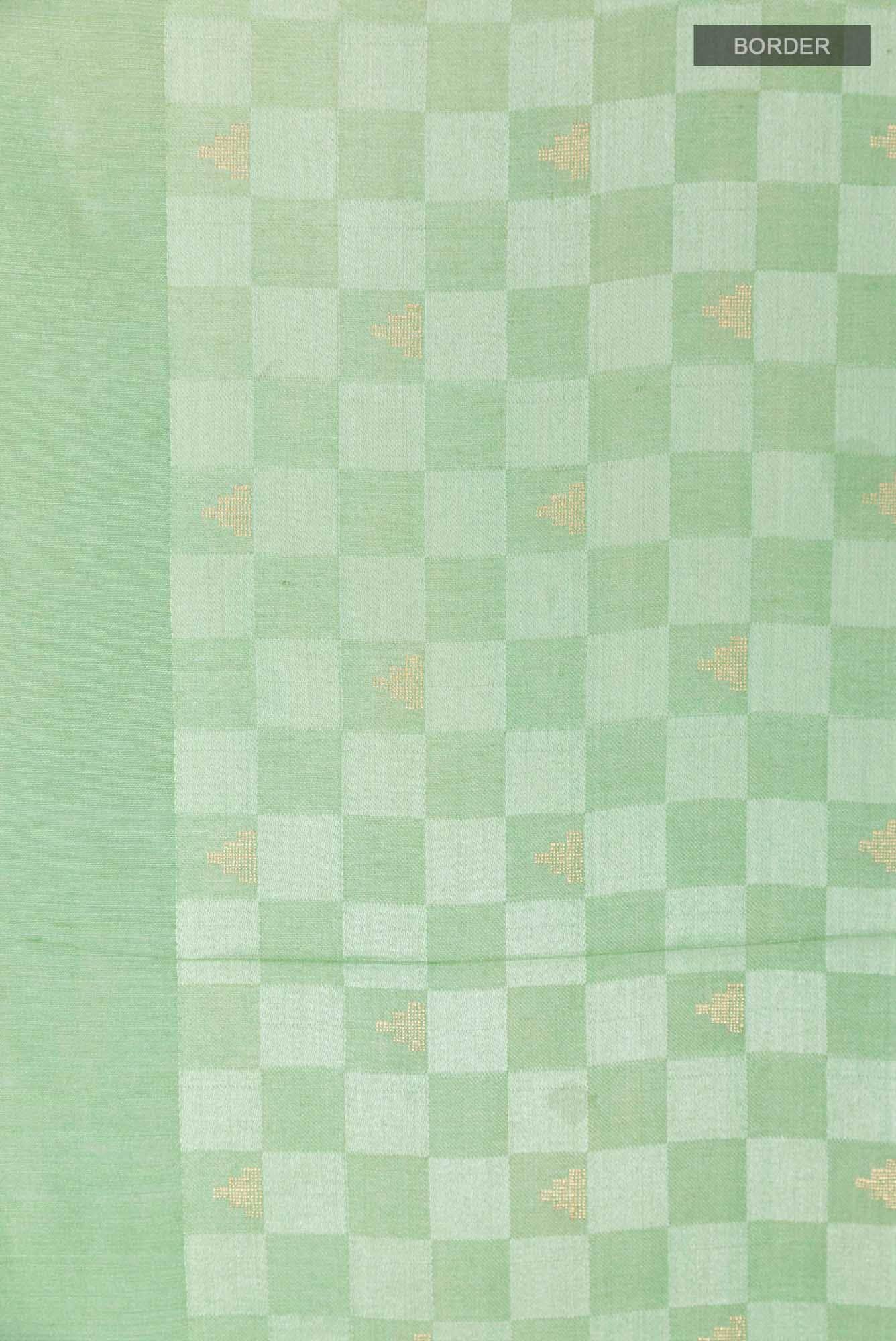 Pista Green Tussar Saree