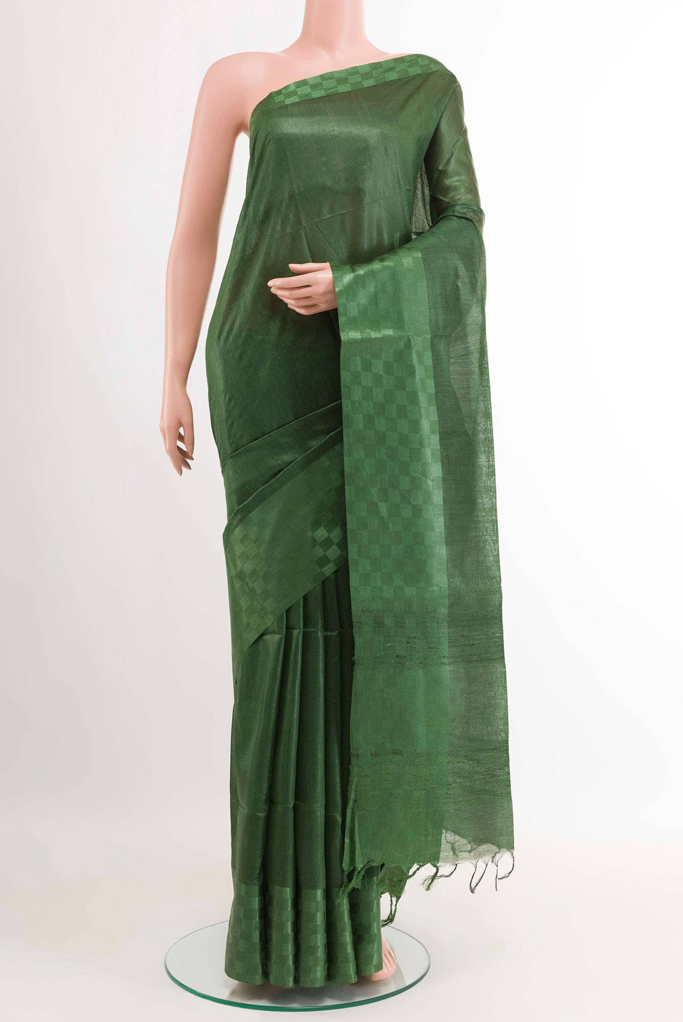 Green Tussar Saree