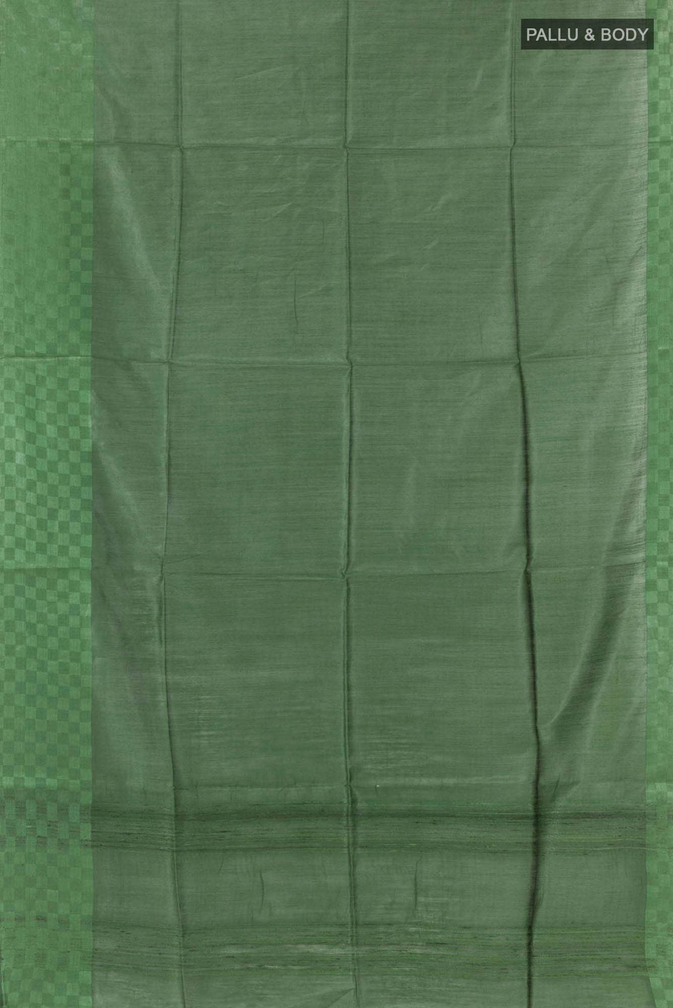 Green Tussar Saree