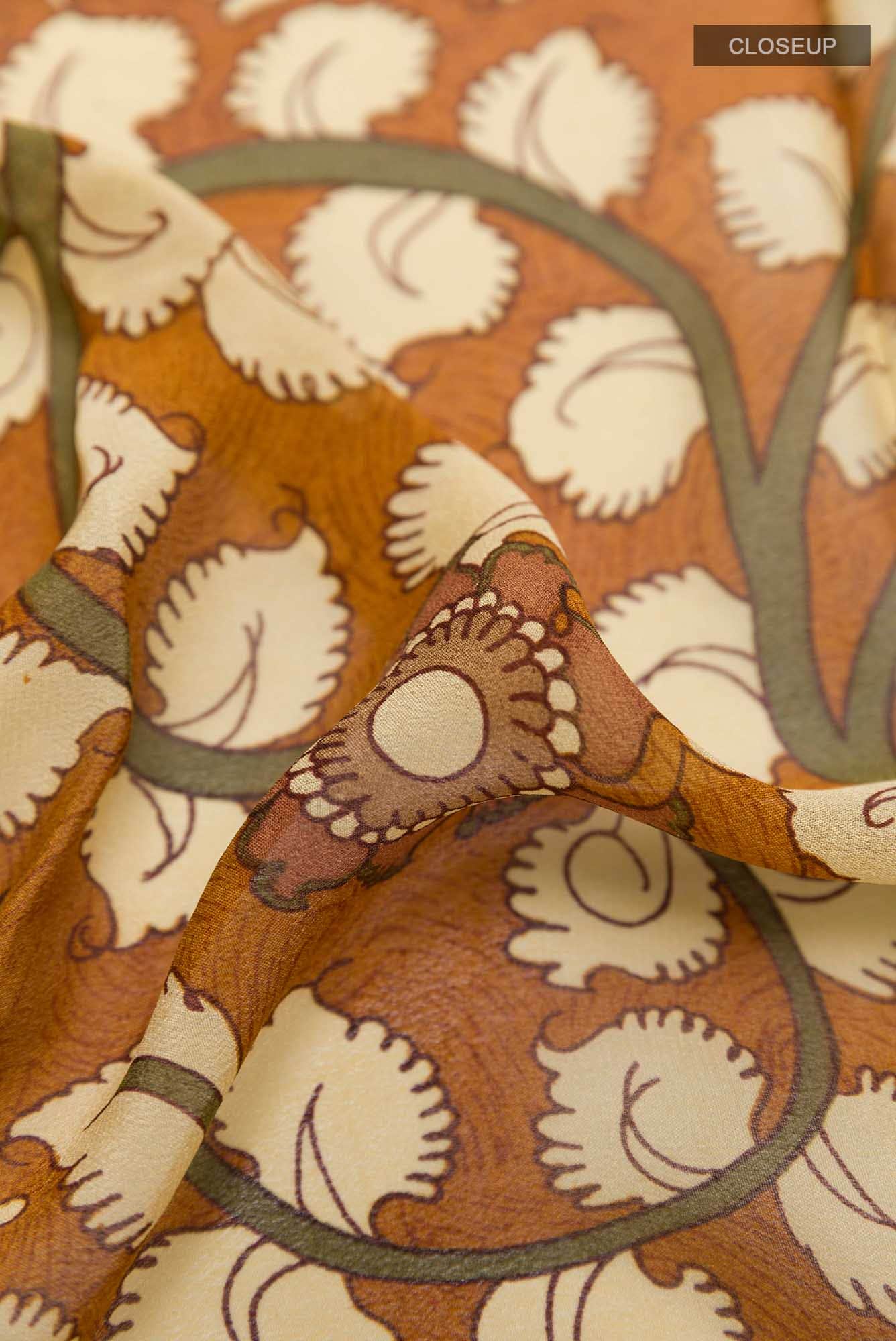 Rust Satin Silk Saree