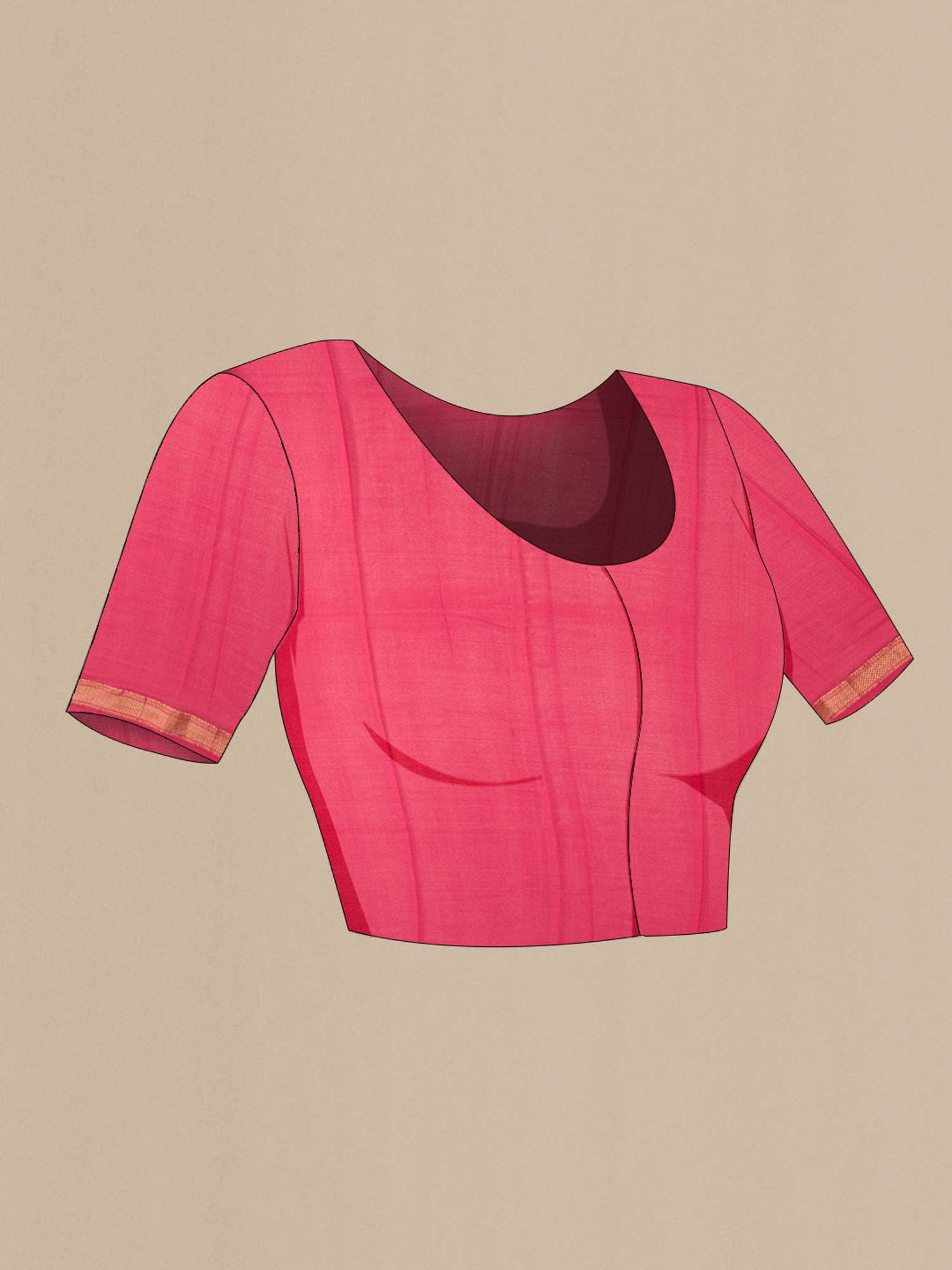 Coral Crepe Saree
