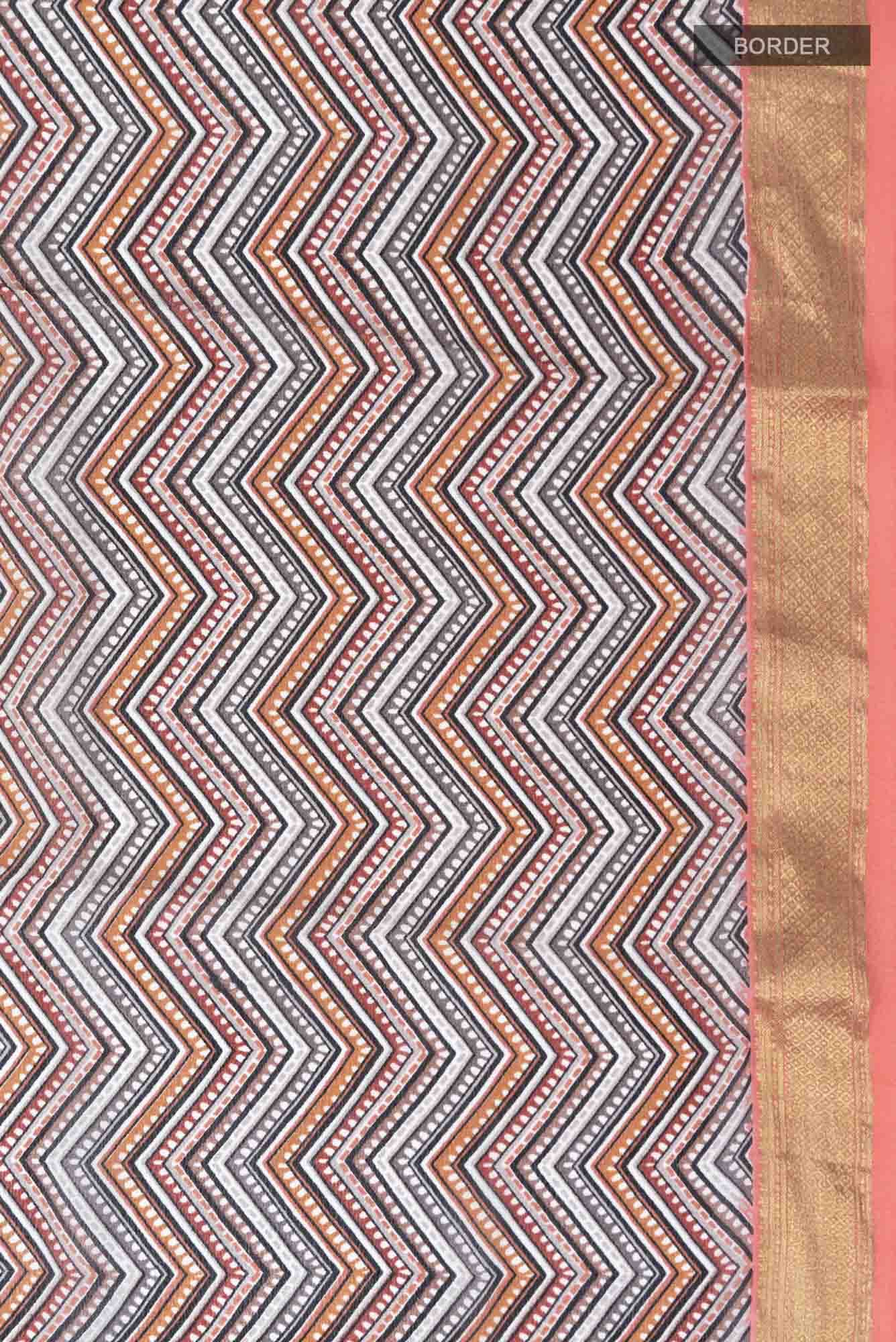 Multi Mysore Crepe Saree