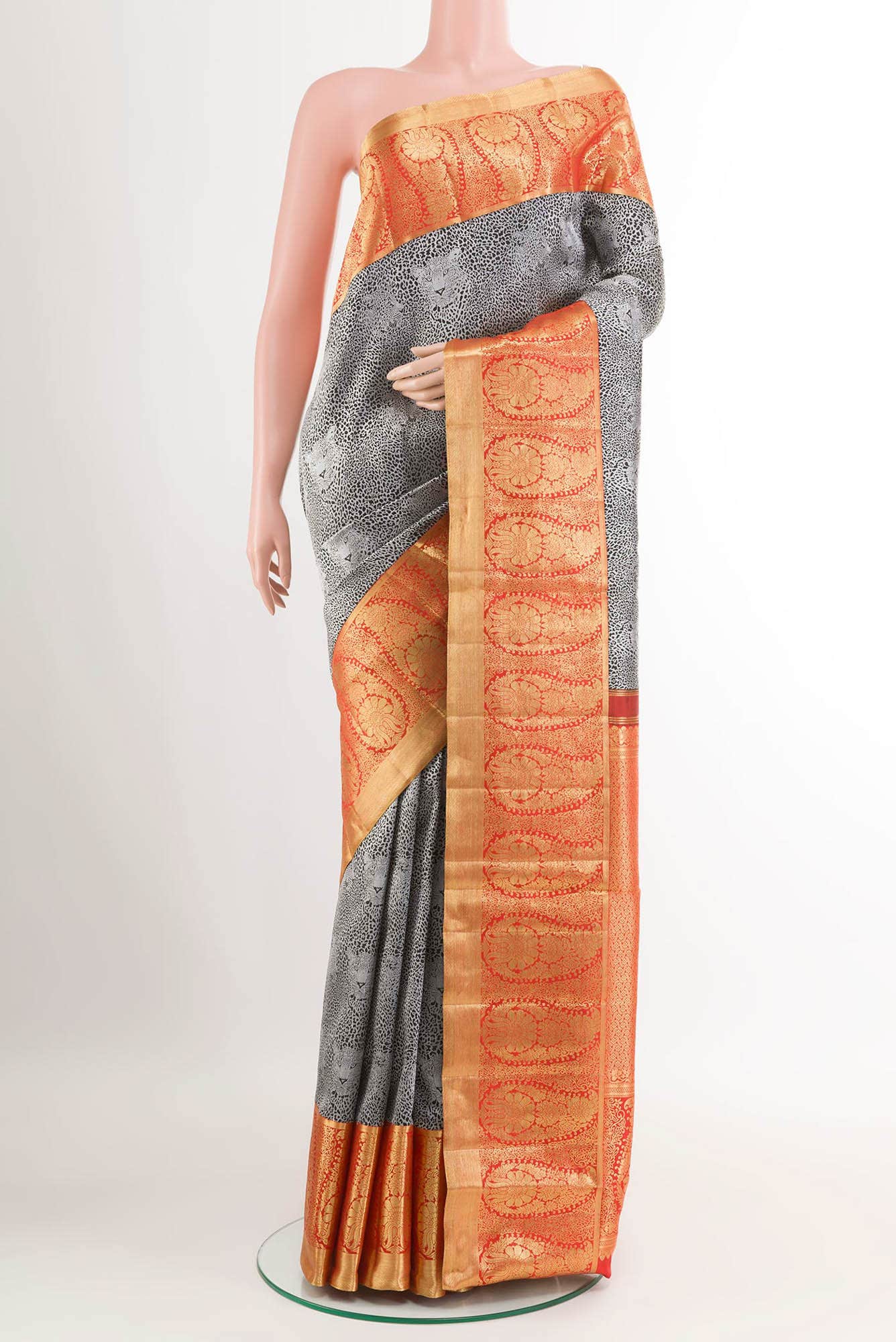 Black Kanchipuram Silk Saree