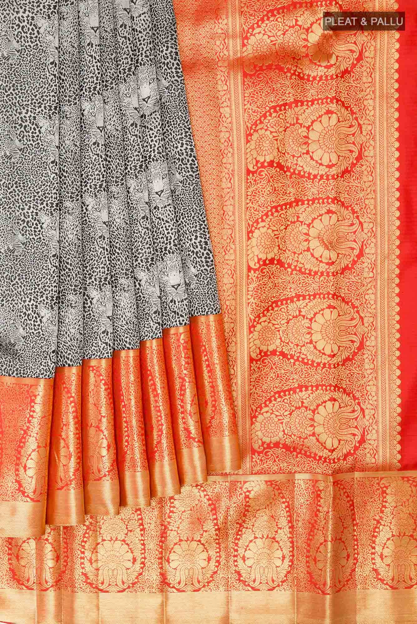 Black Kanchipuram Silk Saree