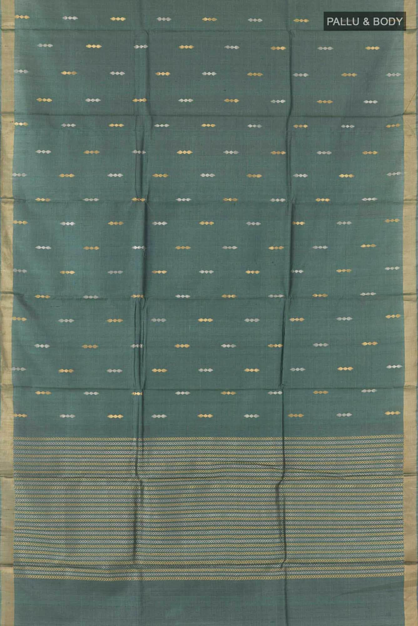 Green Tussar Saree