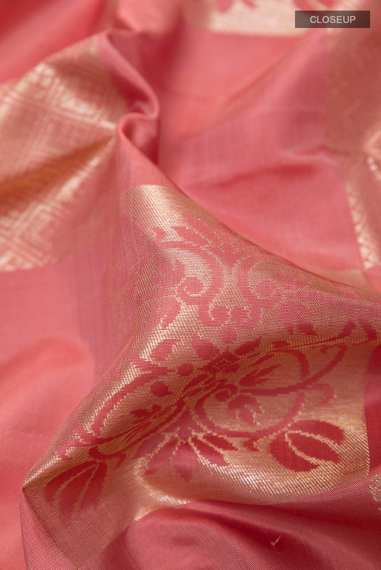 Pink Kanchipuram Silk Saree
