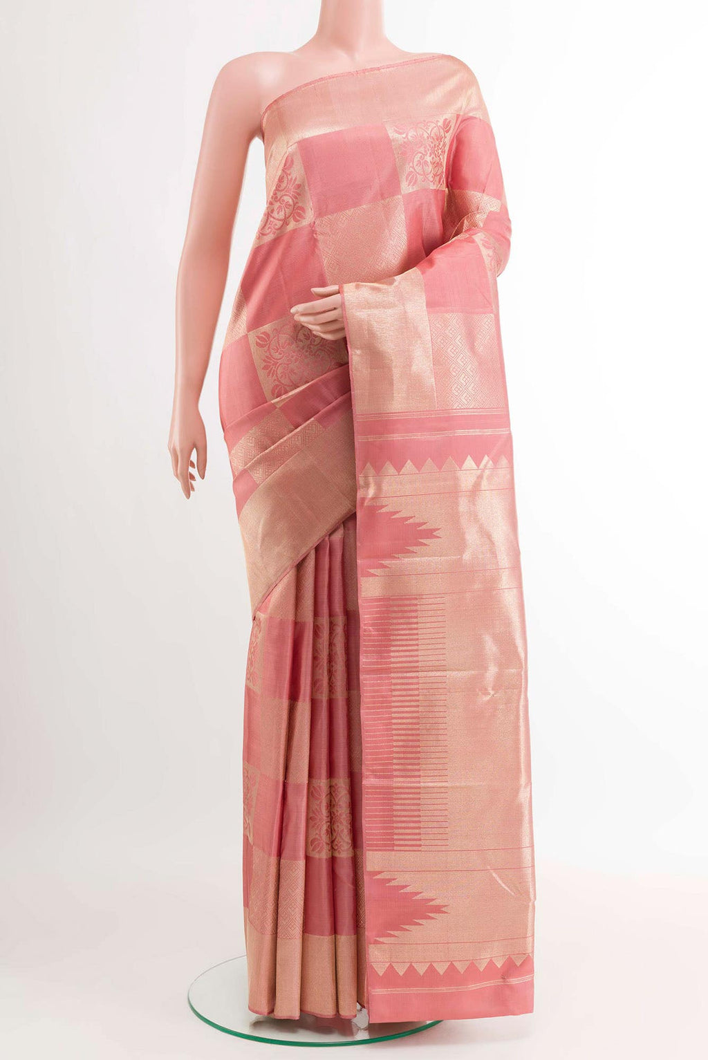 Pink Kanchipuram Silk Saree