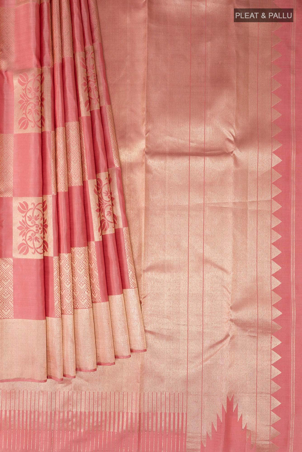 Pink Kanchipuram Silk Saree