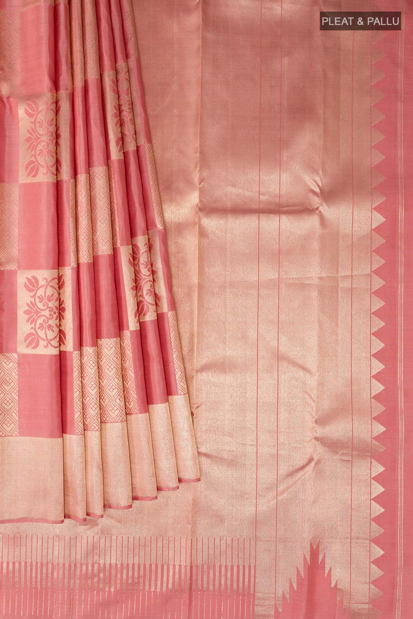 Pink Kanchipuram Silk Saree