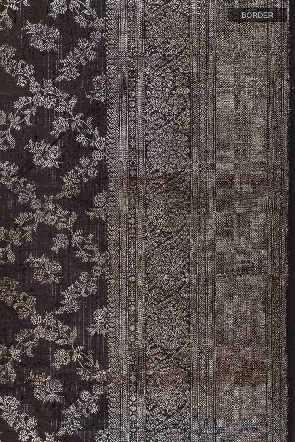 Black Kanchipuram Silk Saree