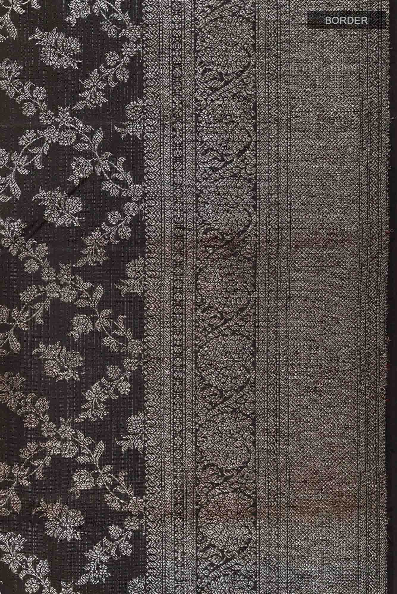 Black Kanchipuram Silk Saree