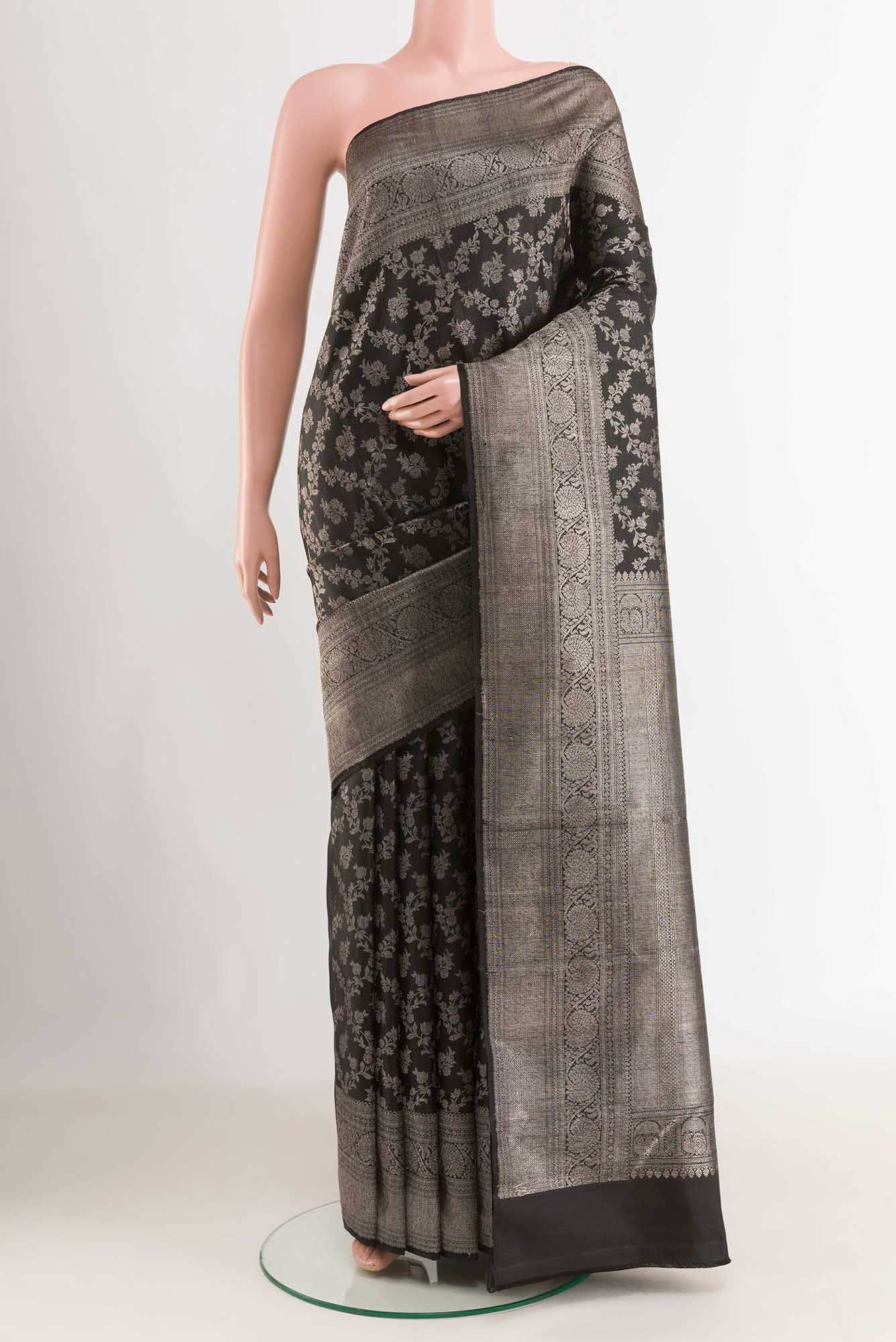 Black Kanchipuram Silk Saree