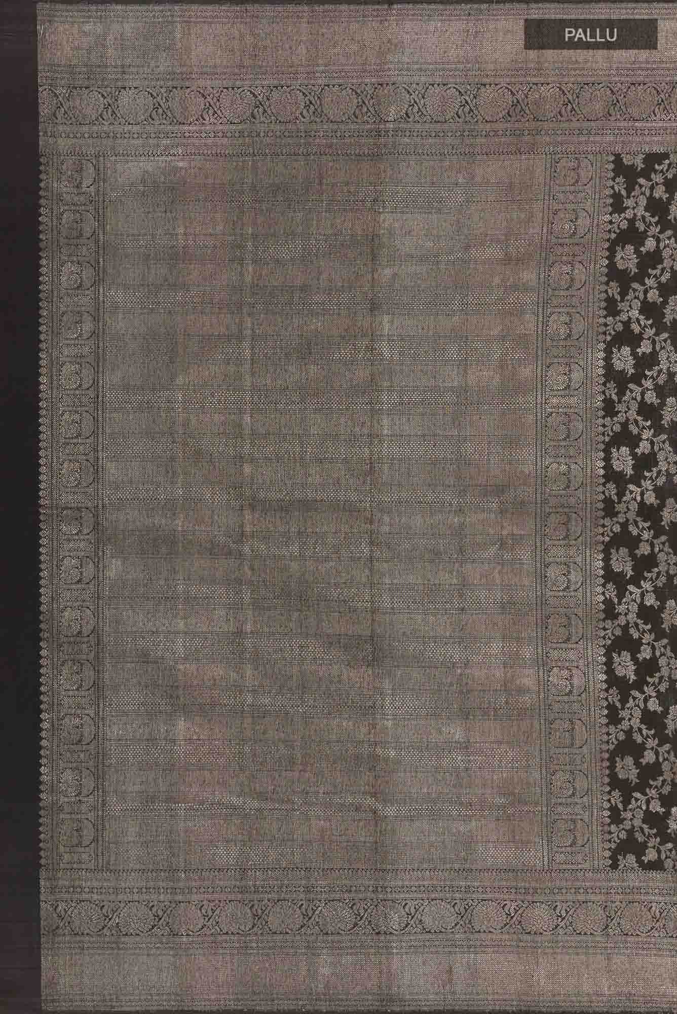 Black Kanchipuram Silk Saree
