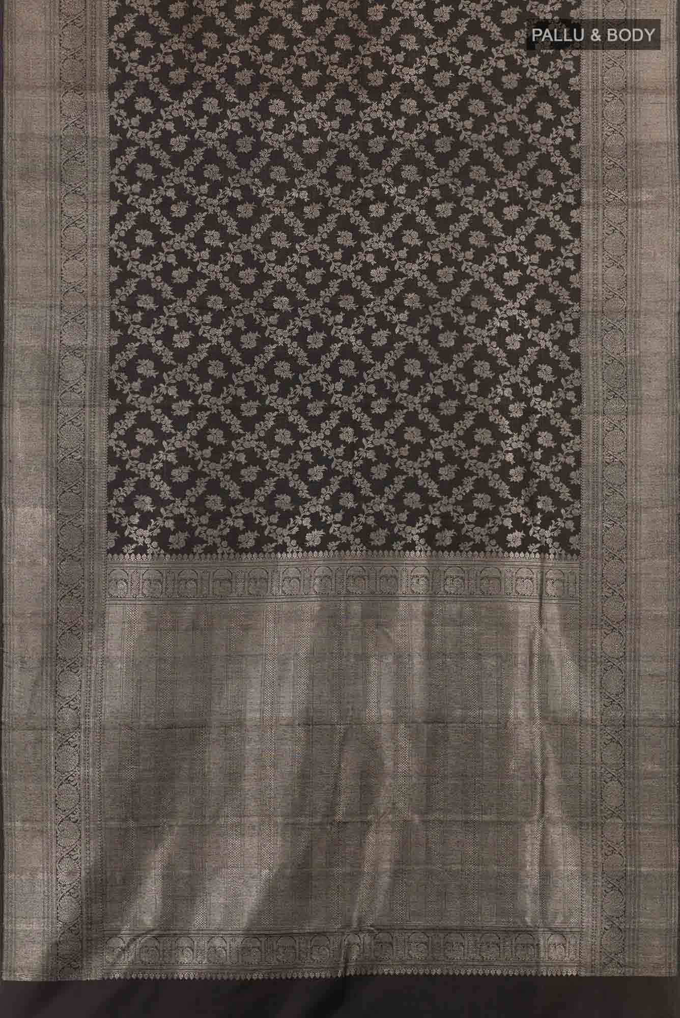 Black Kanchipuram Silk Saree
