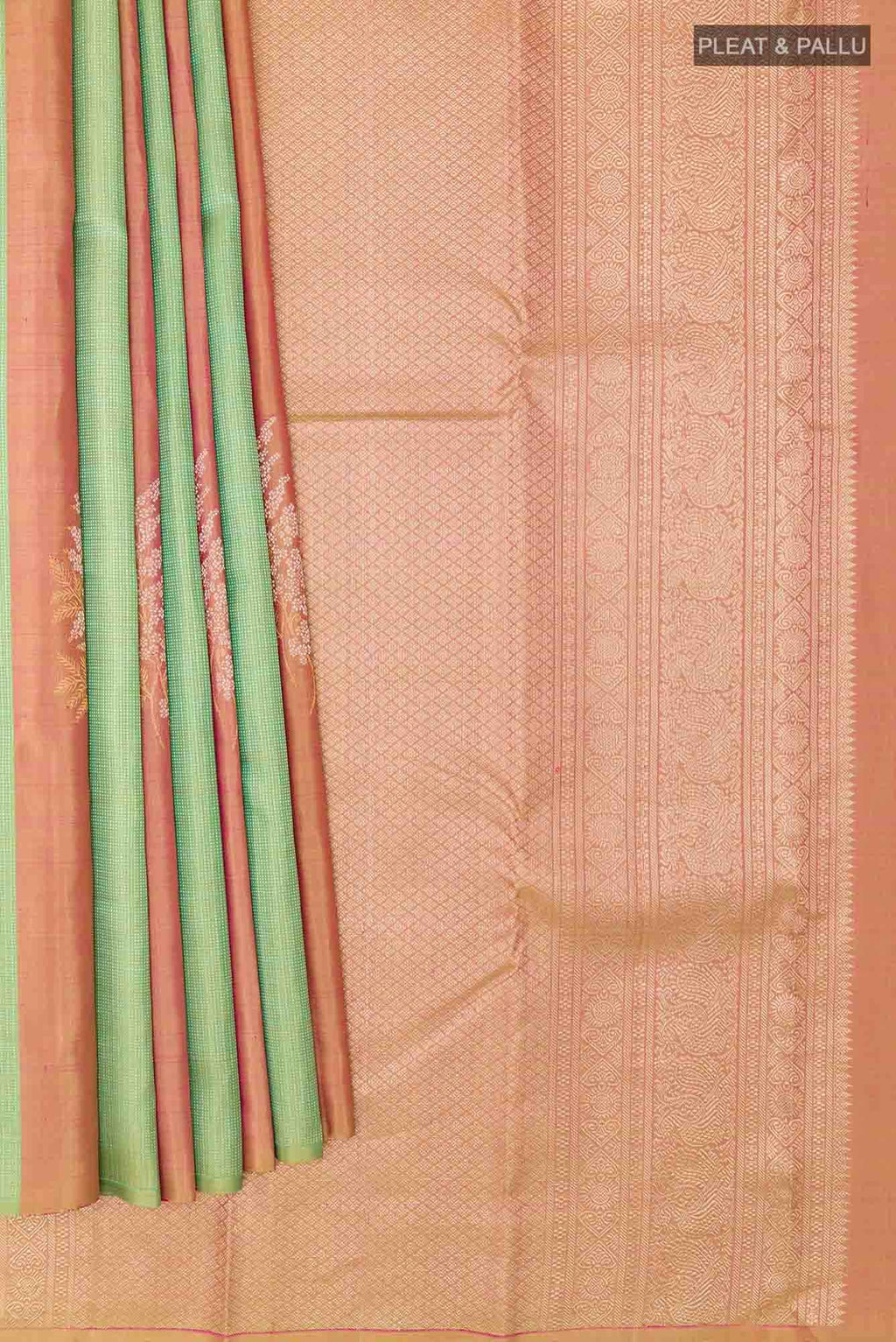 Multi Dual Tone Kanchipuram Silk Saree