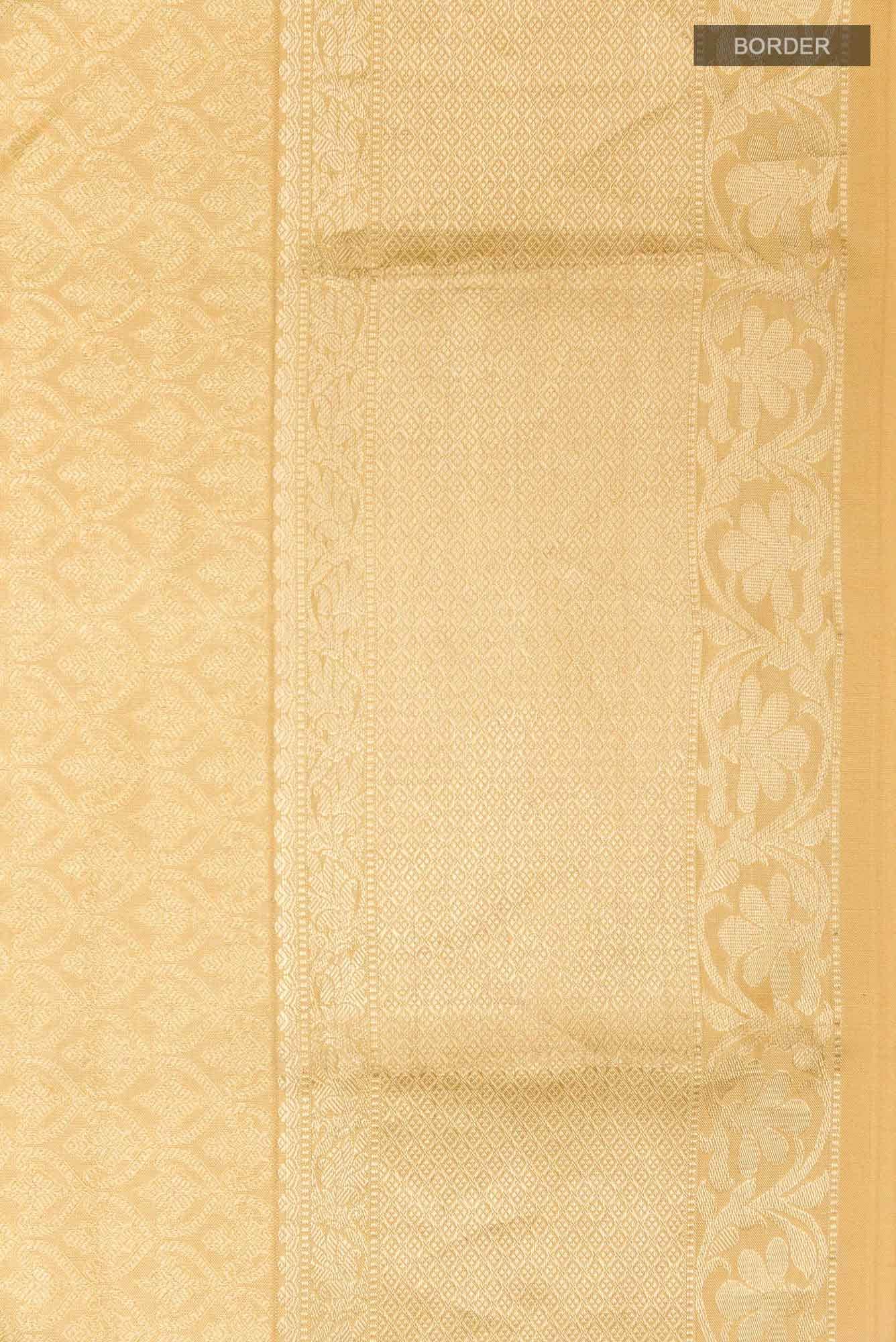 Golden Kanchipuram Silk Saree