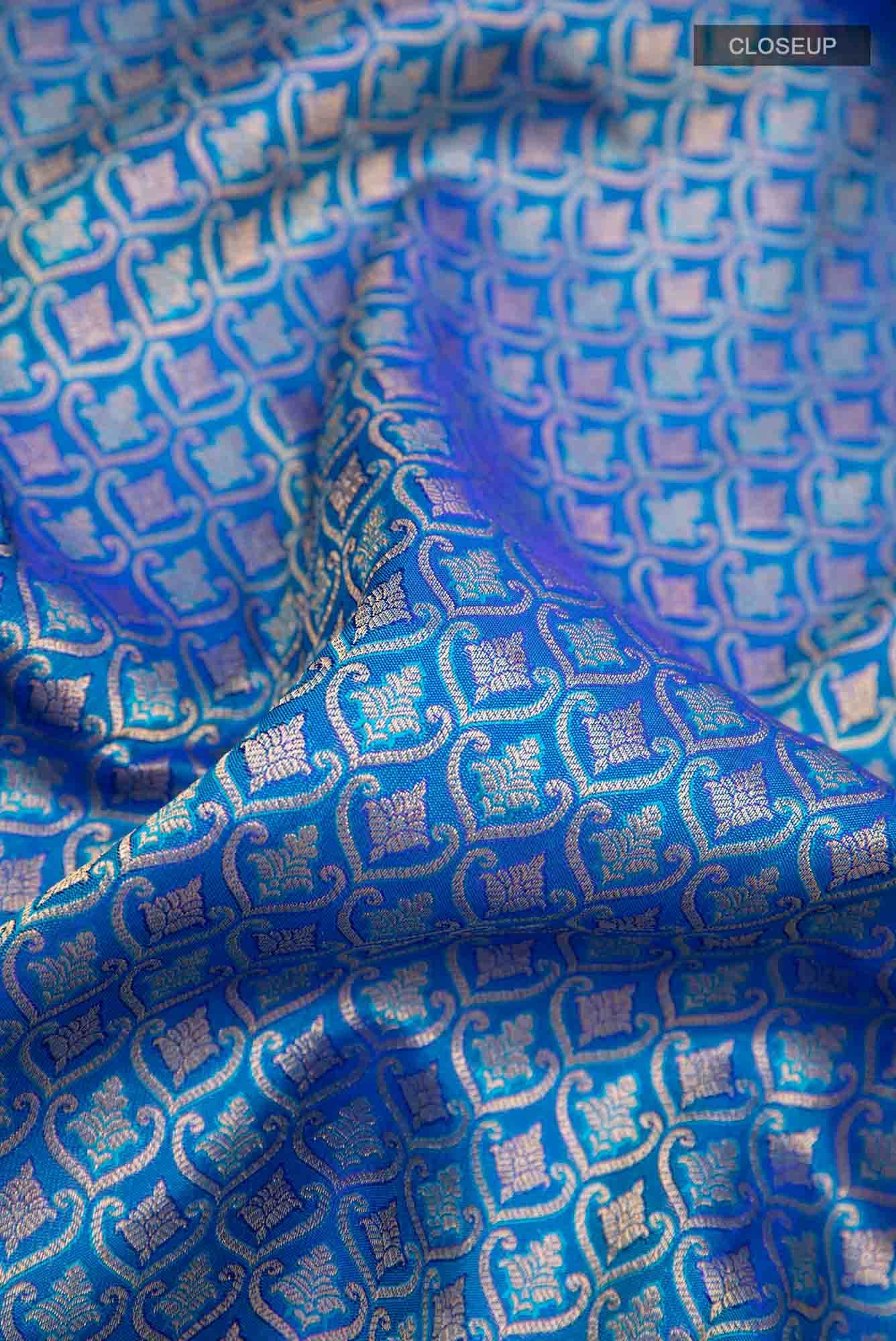 Blue Kanchipuram Silk Saree