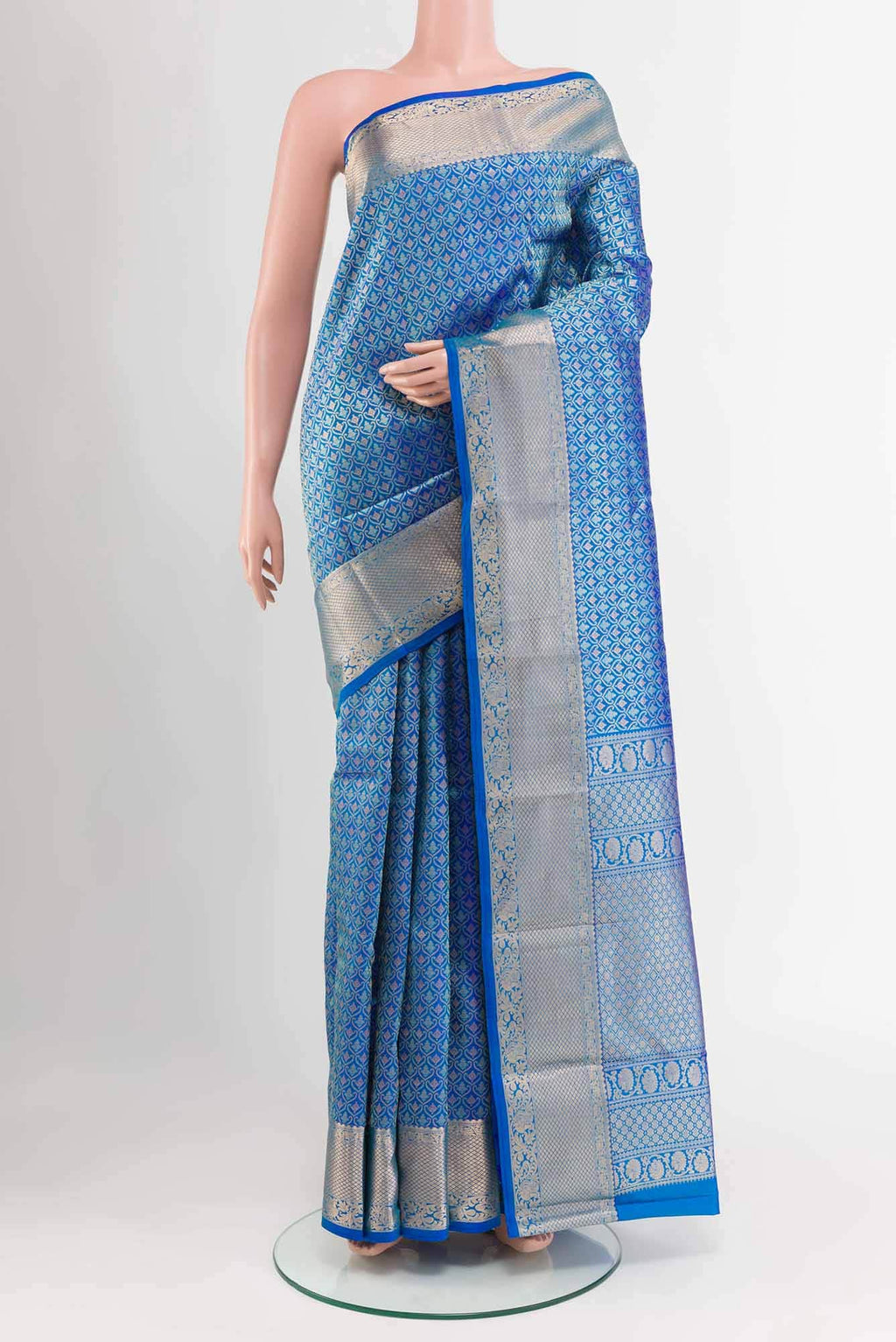 Blue Kanchipuram Silk Saree