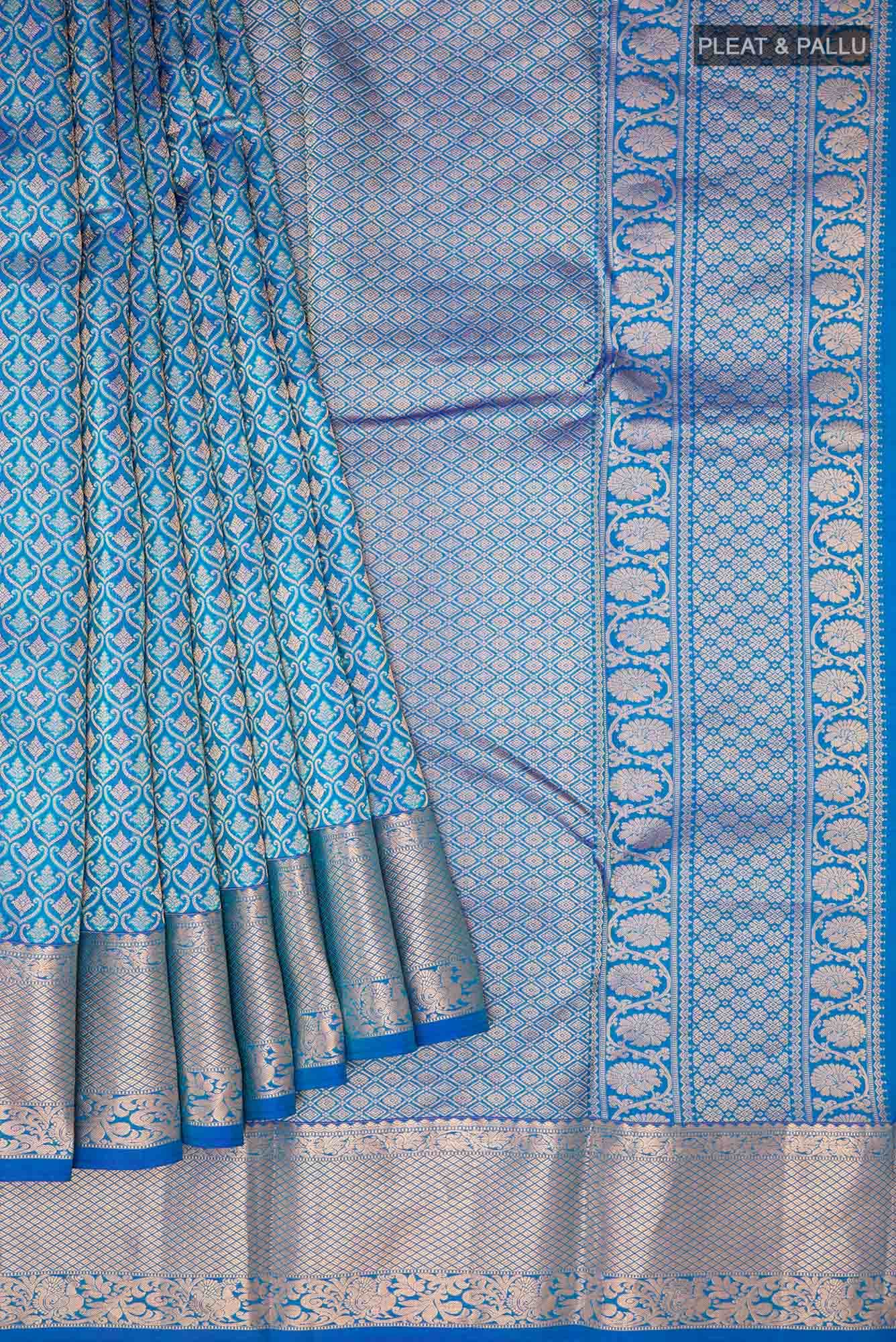 Blue Kanchipuram Silk Saree