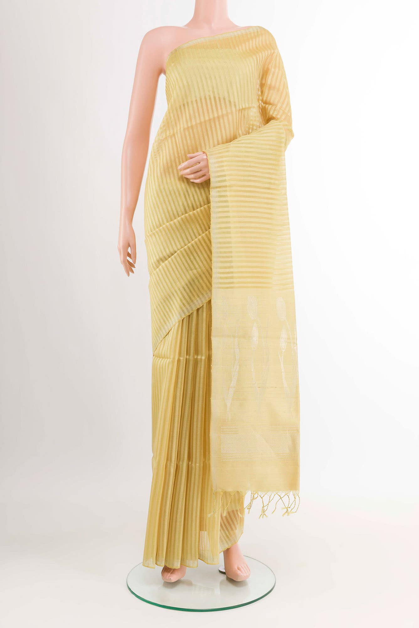 Beige Raw Silk Saree