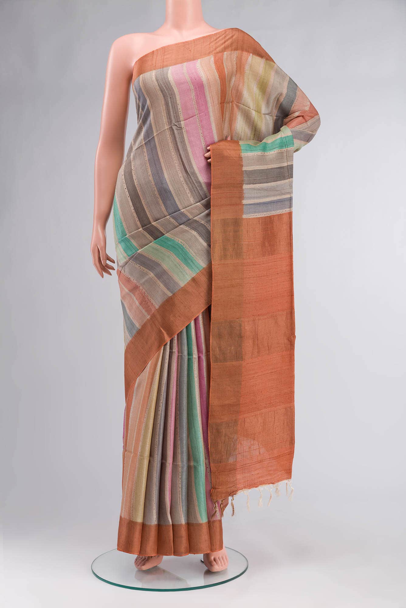 Multi Bhagalpuri Tussar Silk Saree