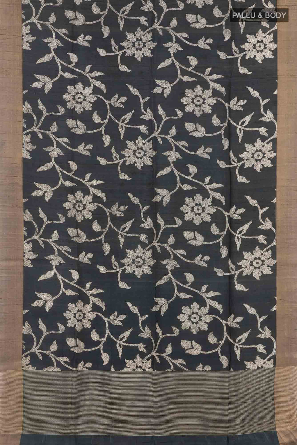 Black Tussar Saree