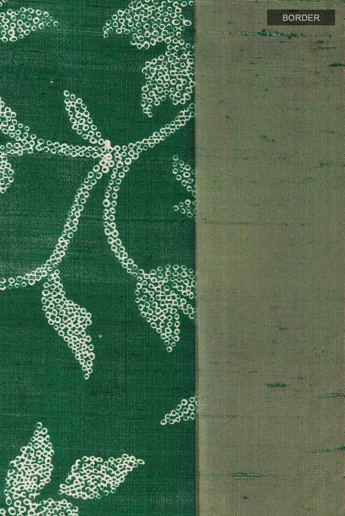 Green Tussar Silk Saree