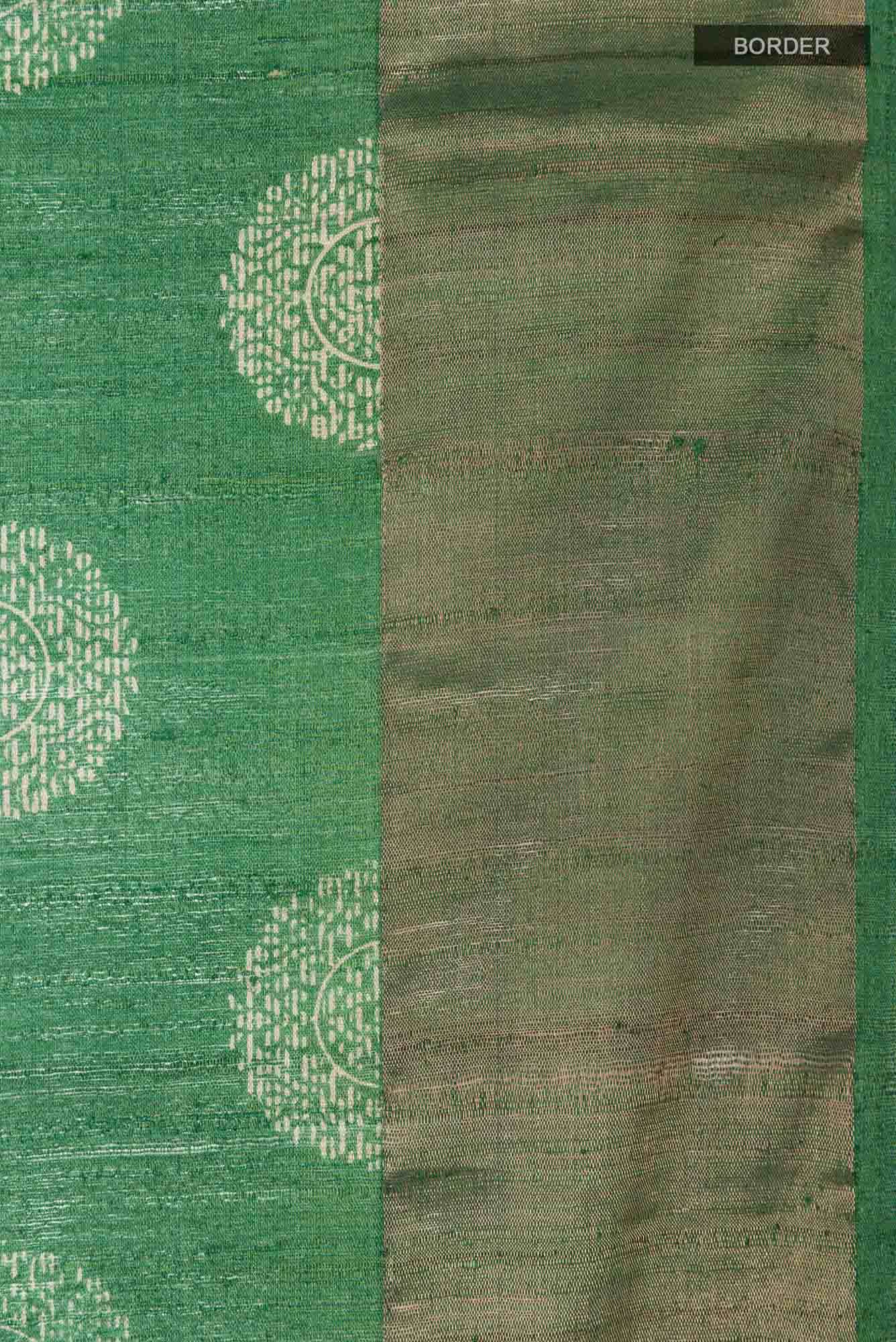 Green Tussar Saree