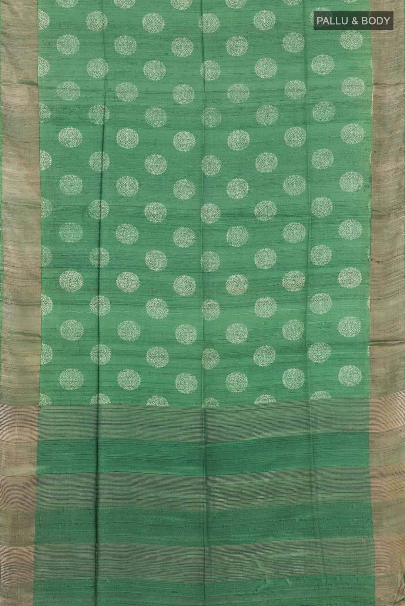 Green Tussar Saree