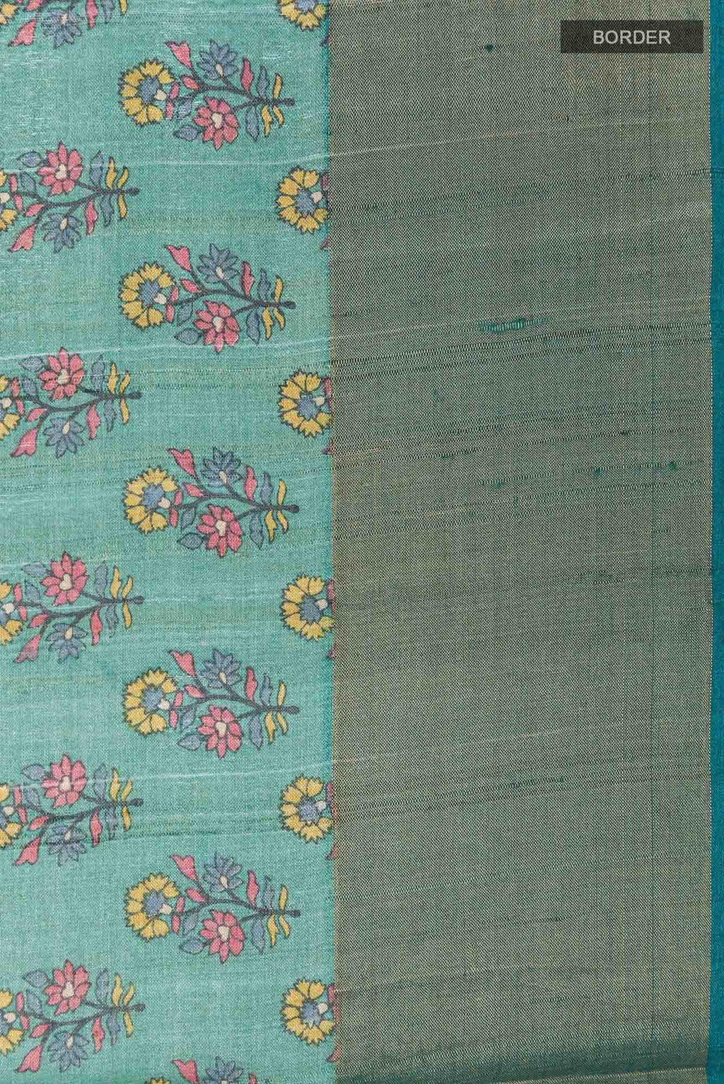 Sea Green Tussar Saree