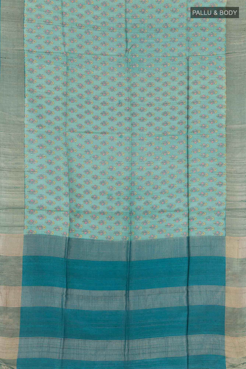 Sea Green Tussar Saree