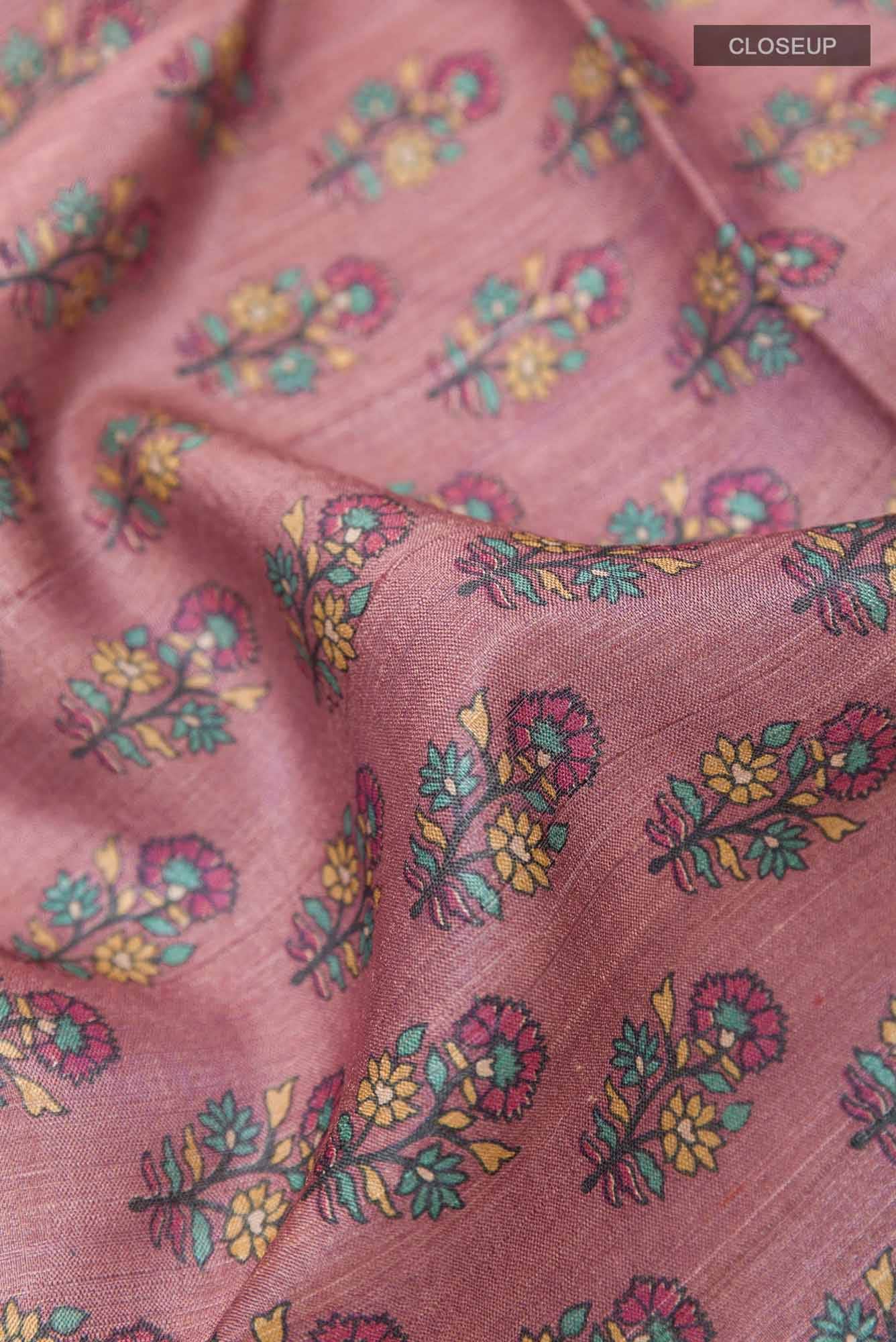 Lavender Tussar Saree