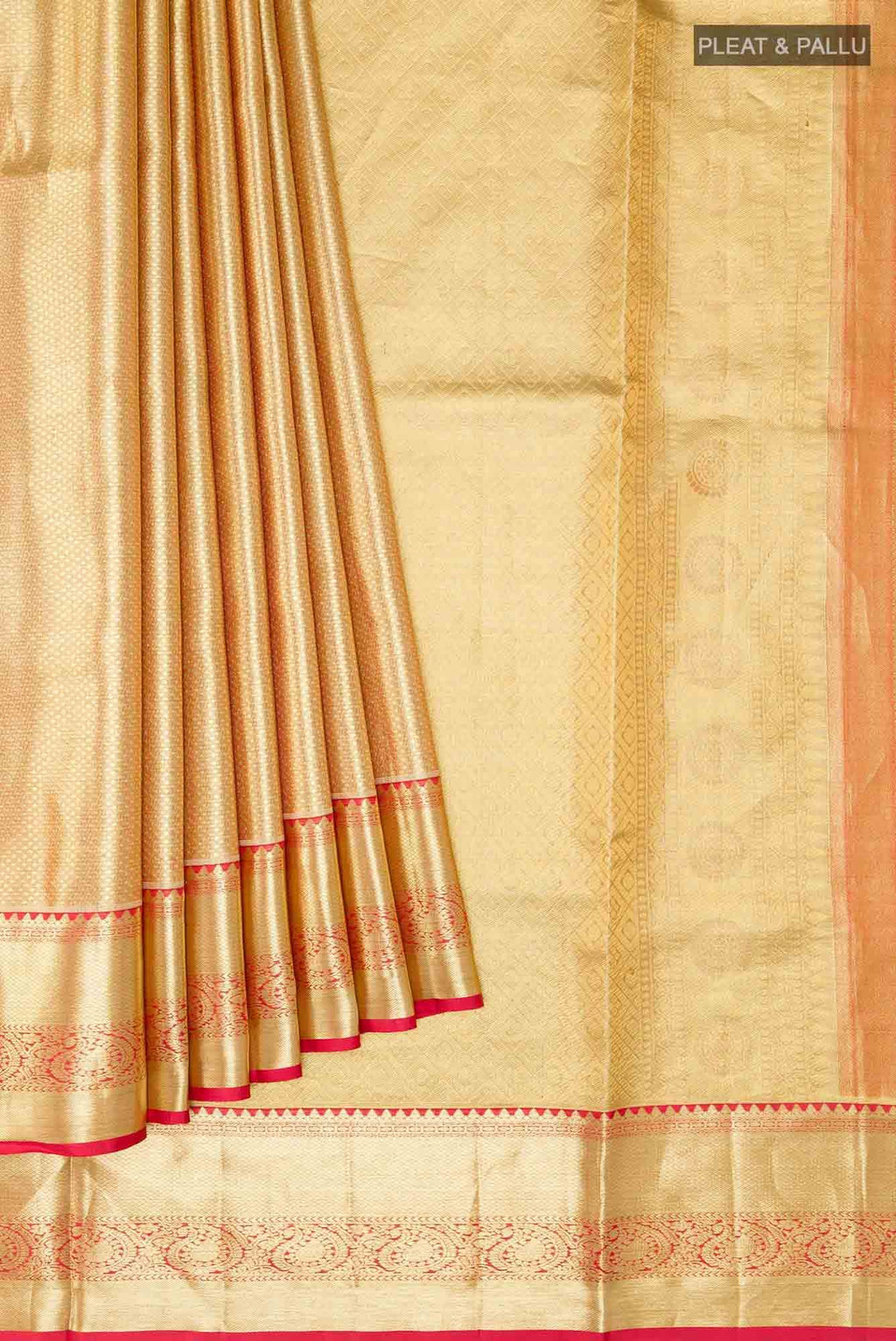 Golden Kanchipuram Tissue Silk Saree