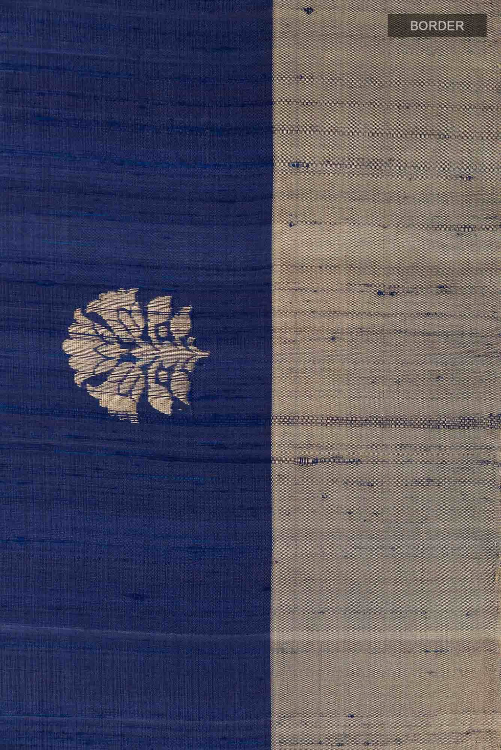 Dark Blue Raw Silk Saree
