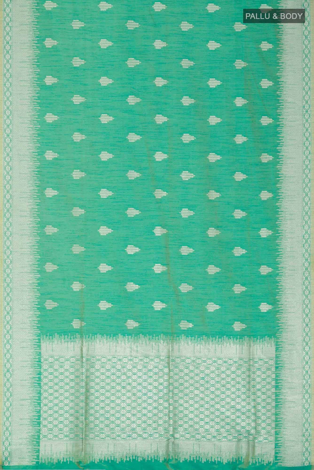 Green Blended Tussar Silk Saree