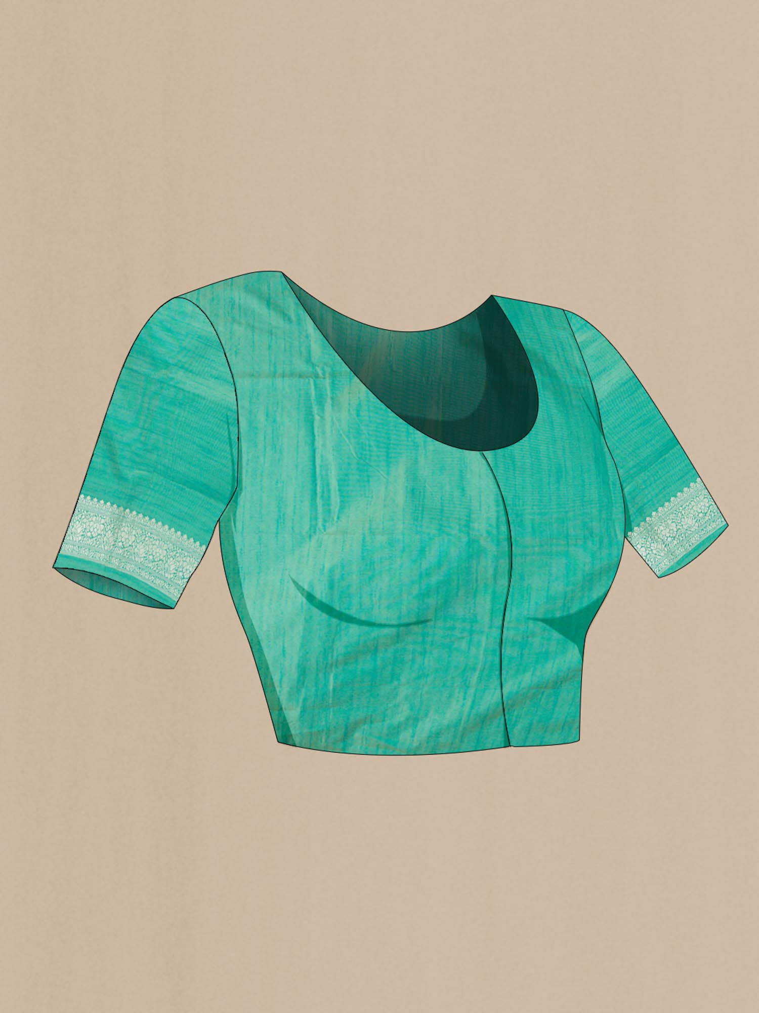 Green Blended Tussar Silk Saree