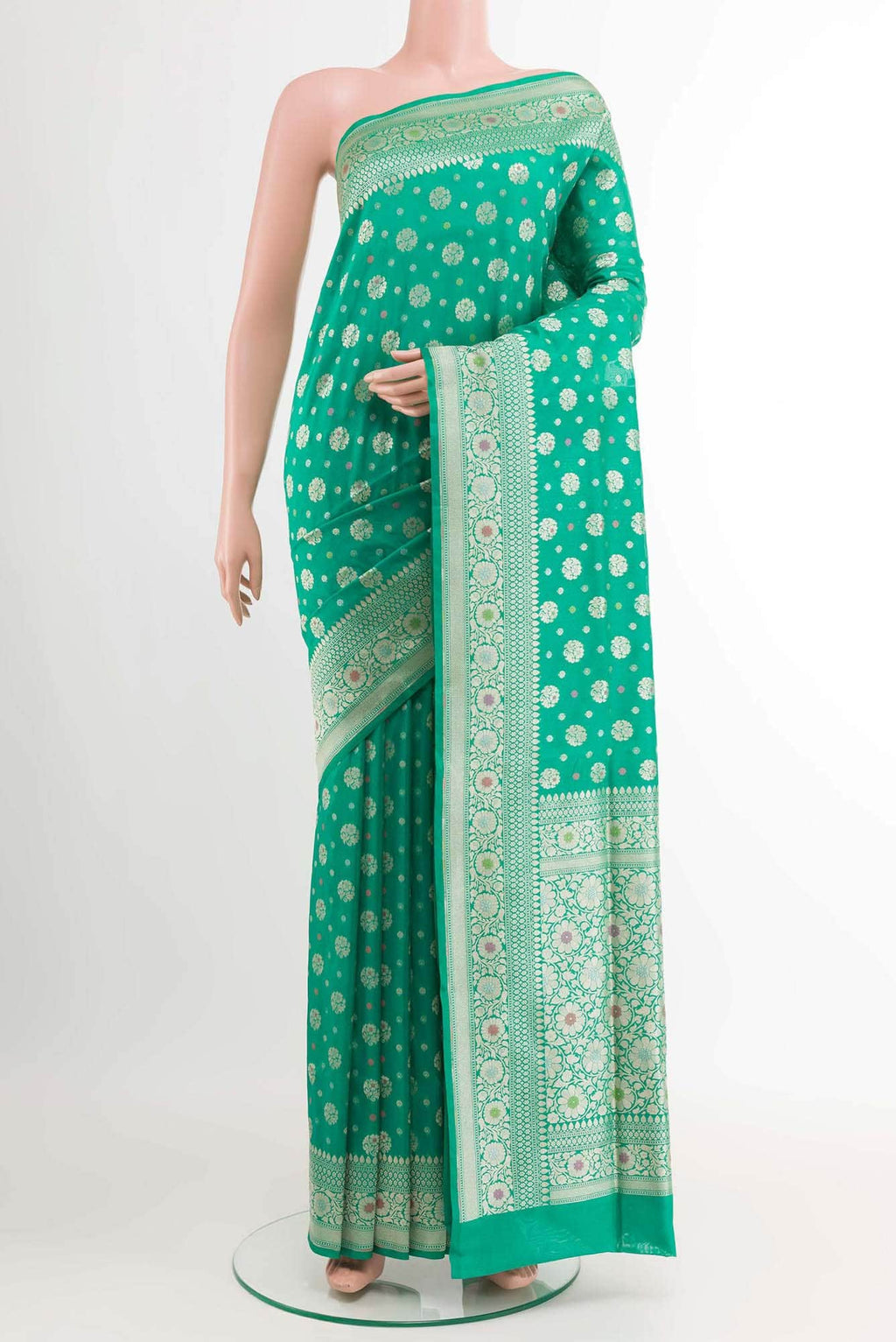 Green Blended Banarasi Silk Saree