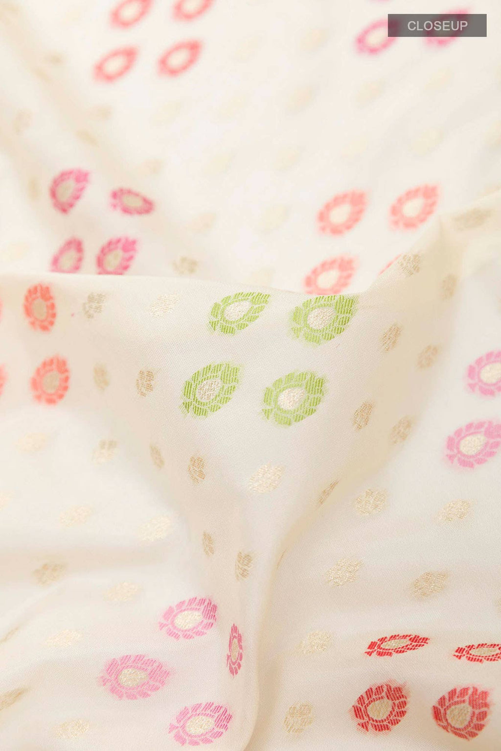 Cream Blended Banarasi Silk Saree