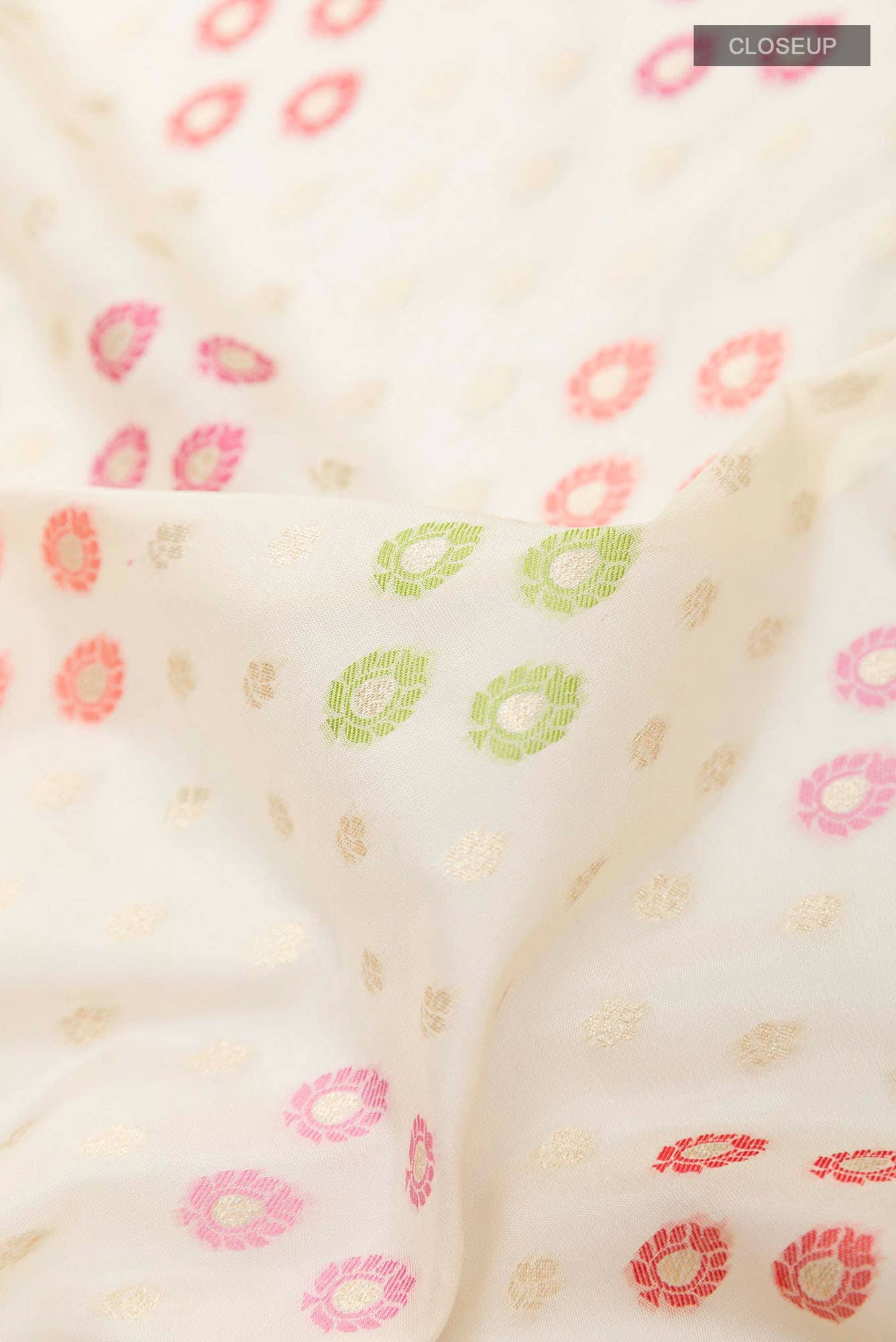 Cream Blended Banarasi Silk Saree