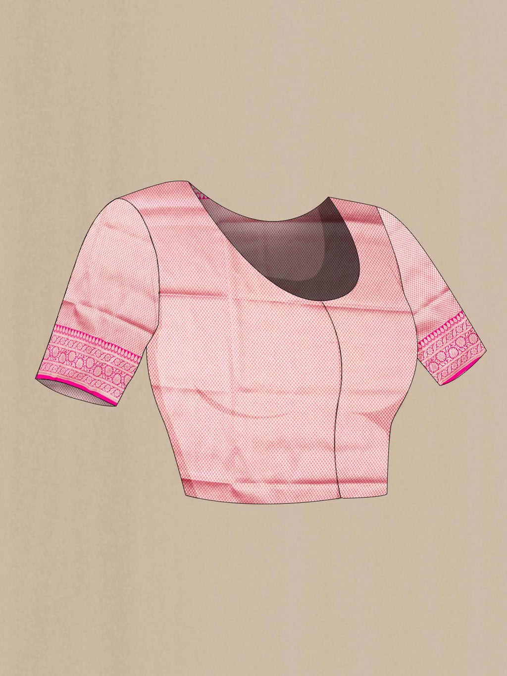 Pink Blended Banarasi Silk Saree