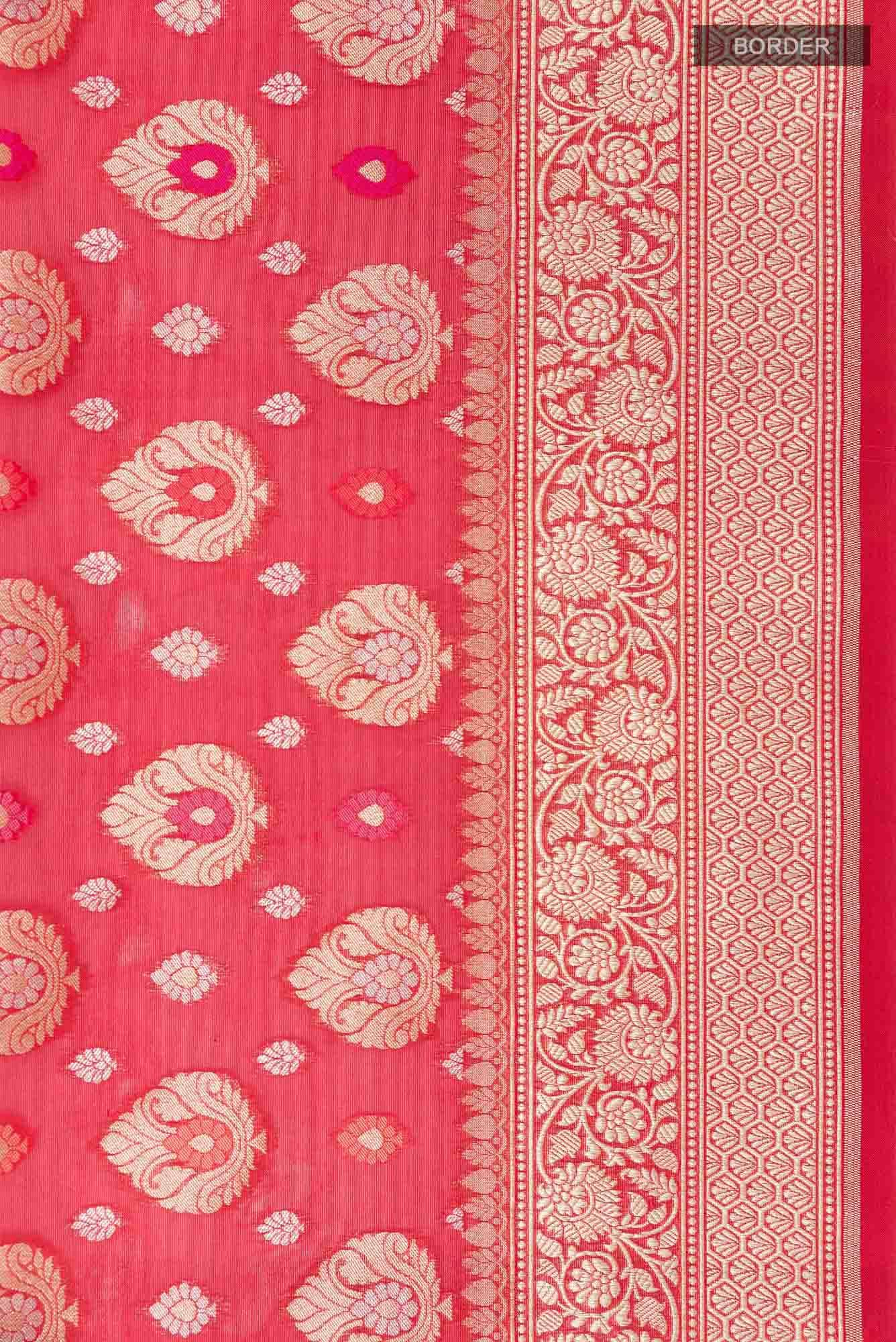 Red Blended Banarasi Silk Saree