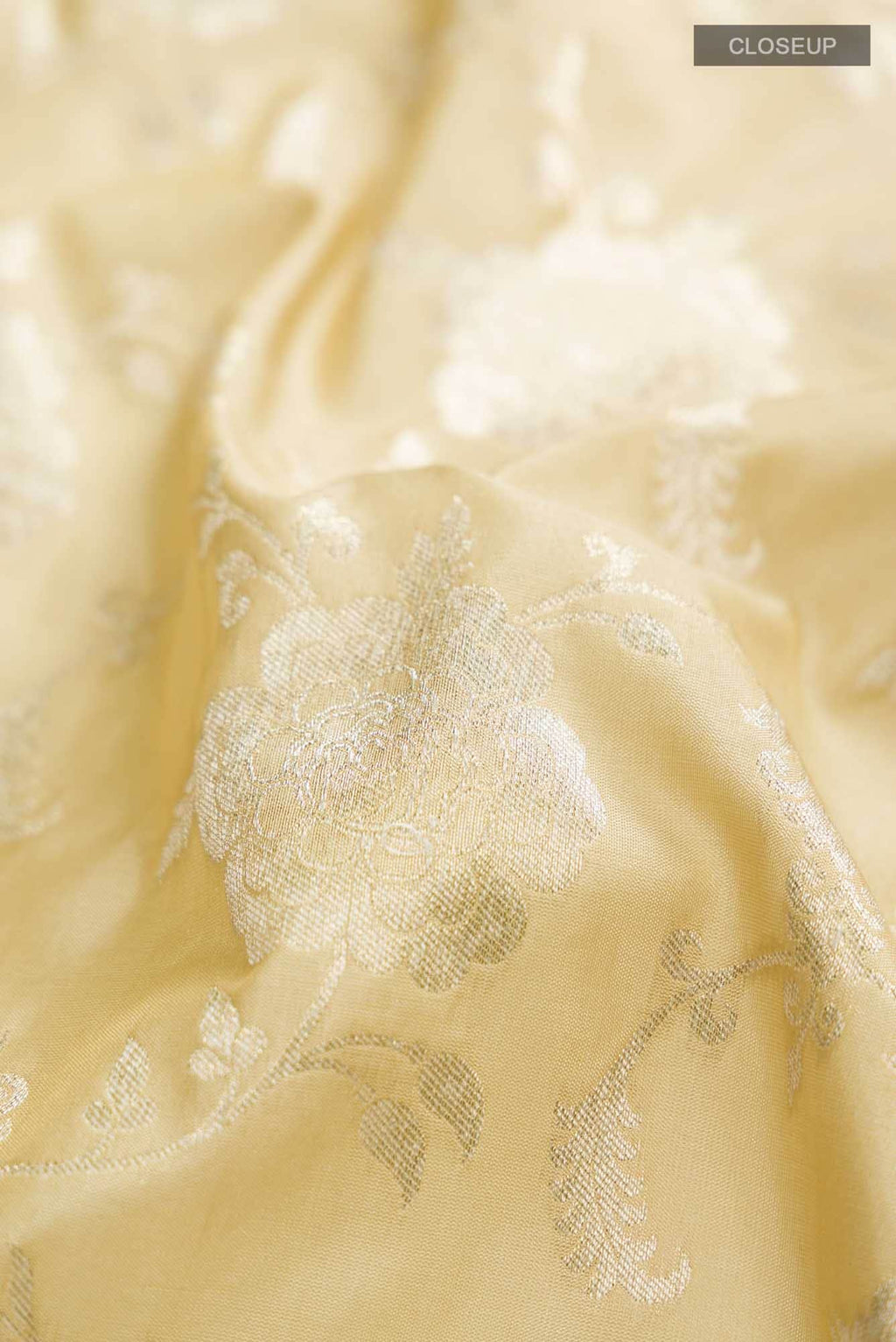 Beige Banarasi Silk Saree