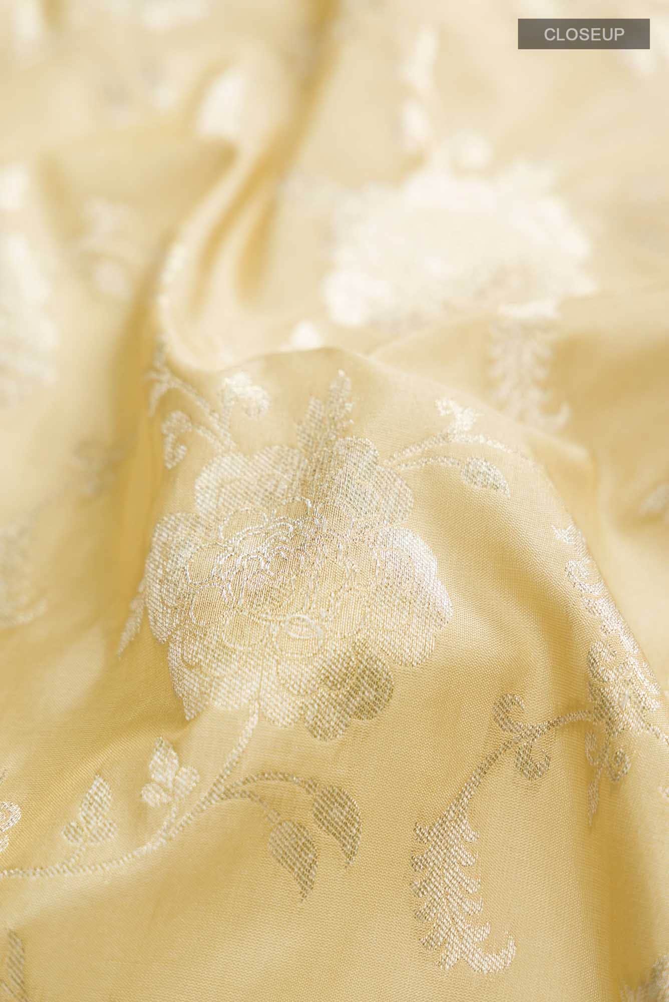 Beige Banarasi Silk Saree