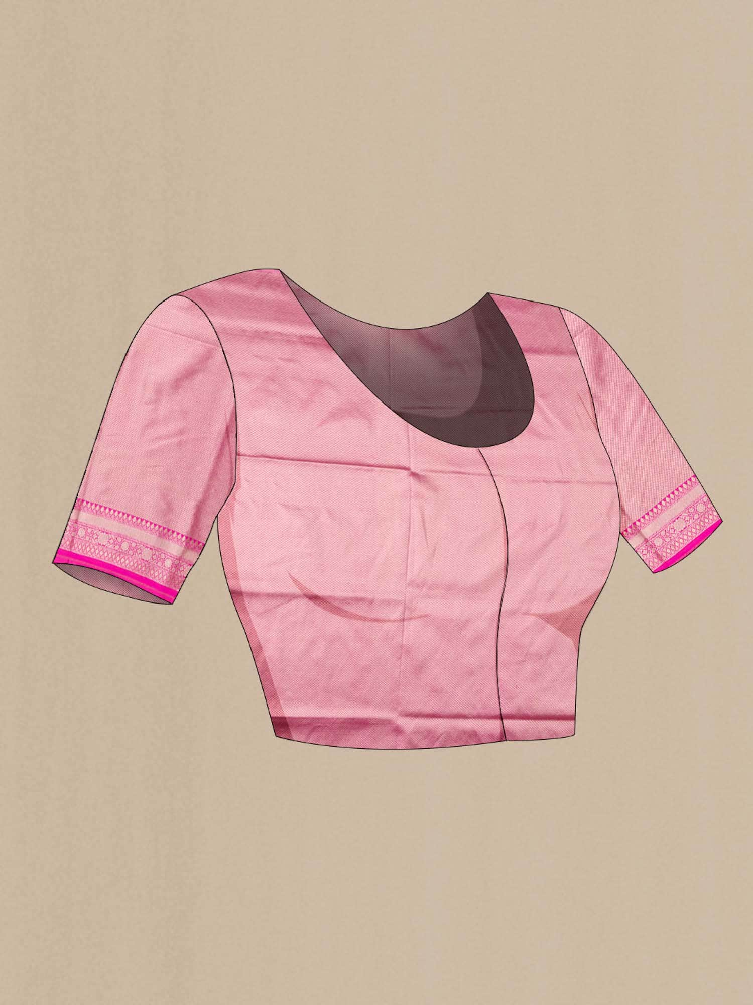 Pink Banarasi Silk Saree