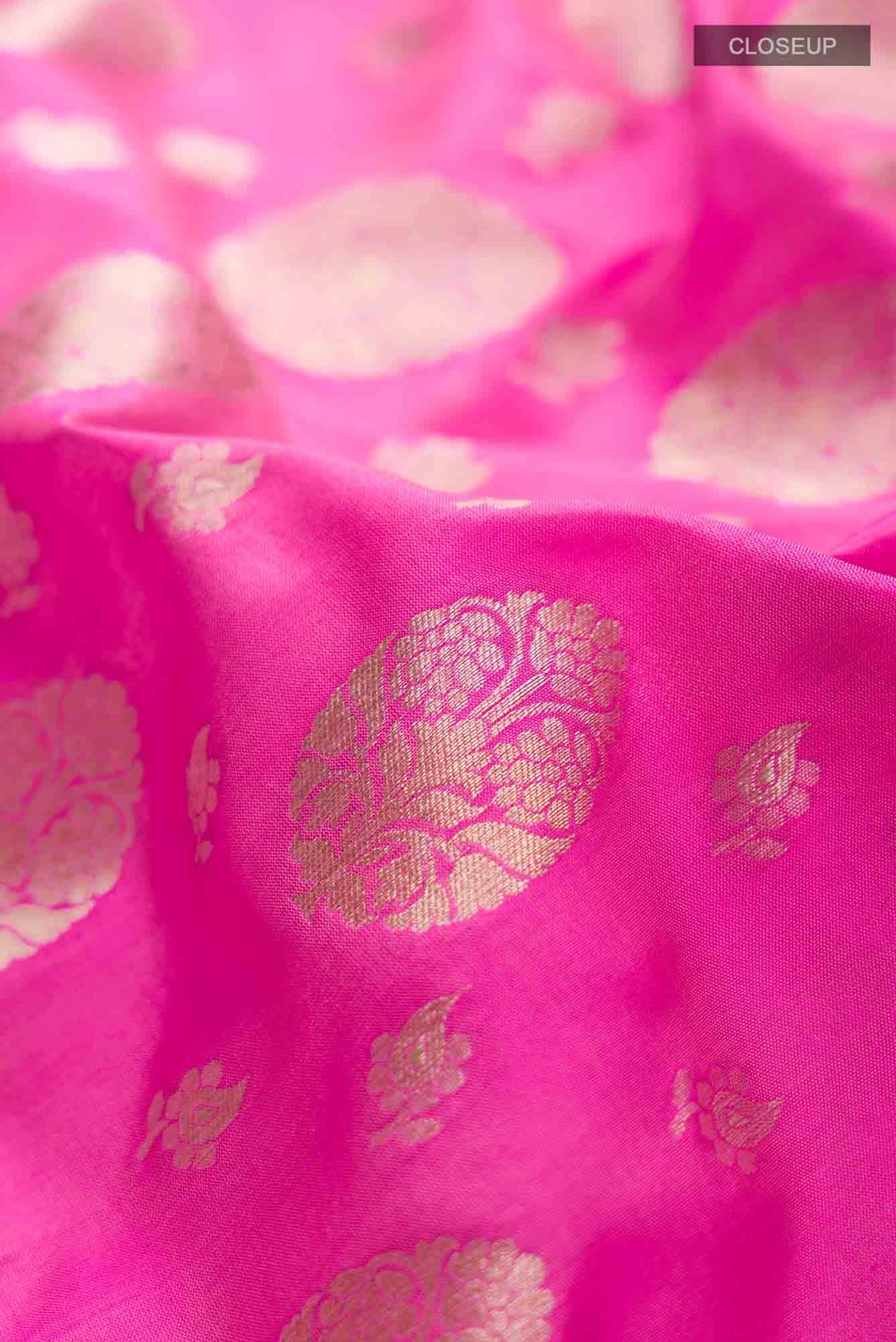 Pink Banarasi Silk Saree